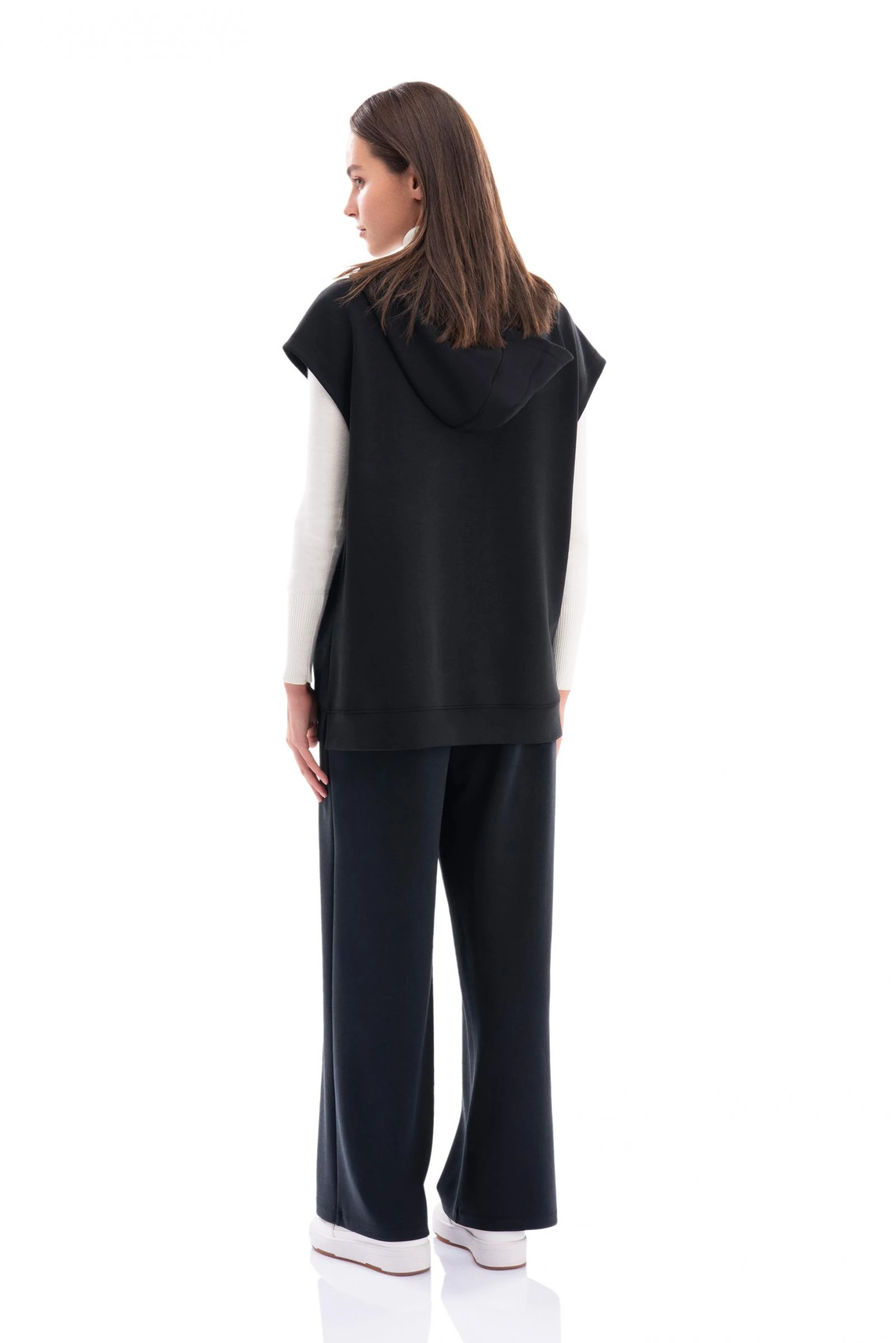 Kapüşonlu Modal Yelek