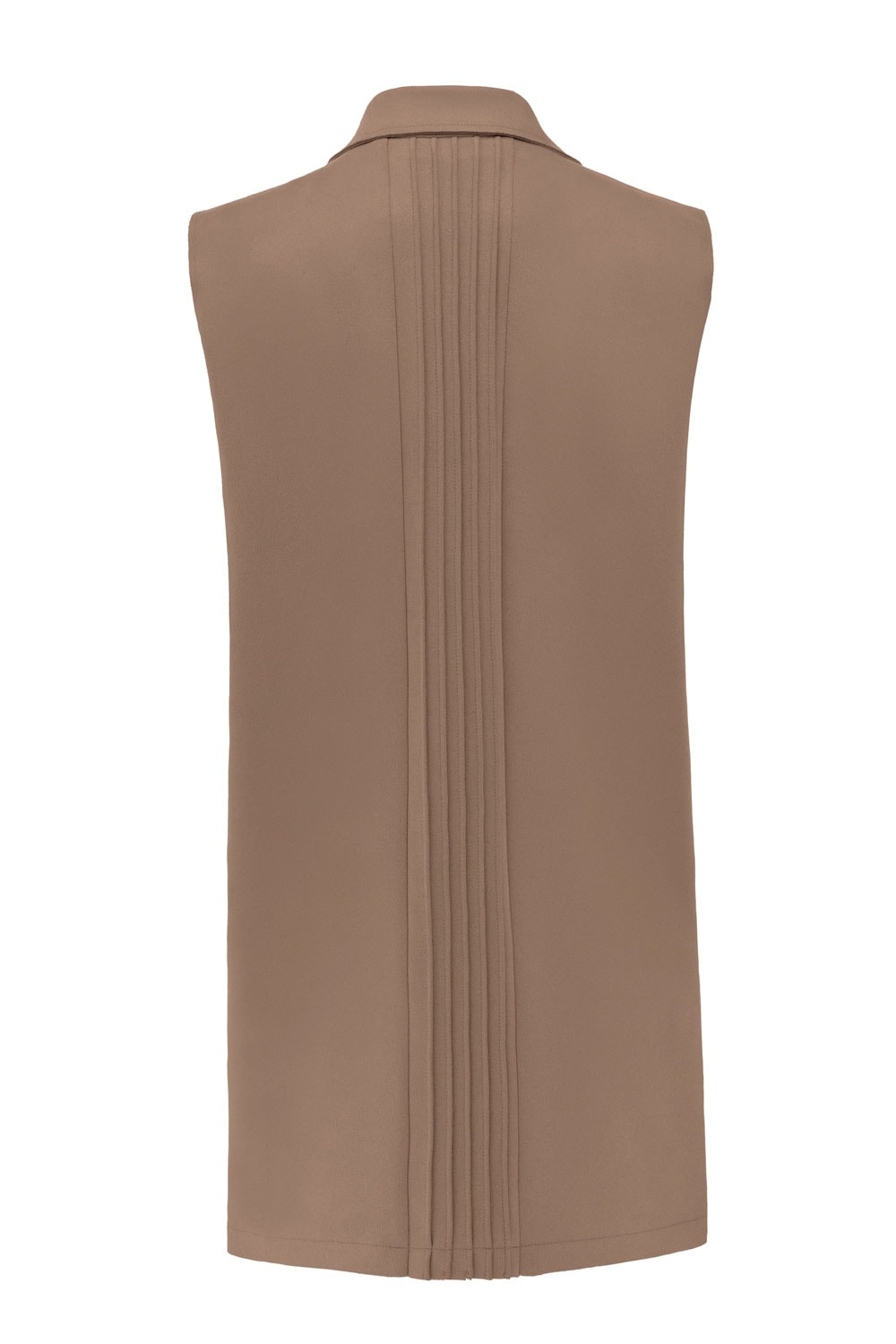 Süet Nervür Detaylı Uzun Yelekli Takım