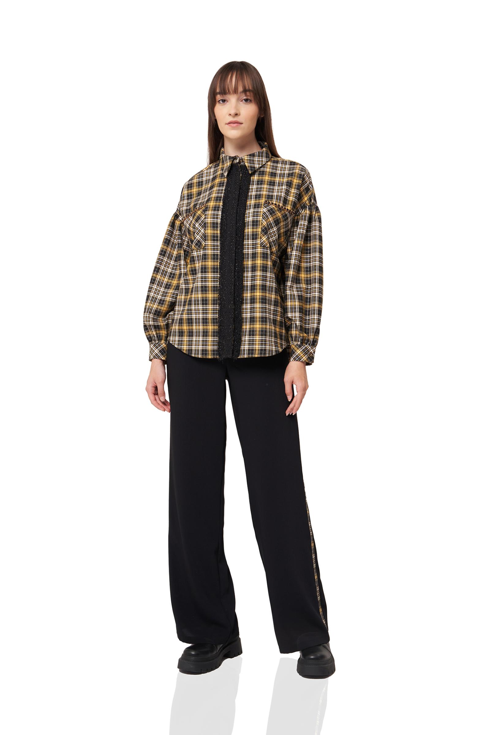 Cep Detaylı Ekose Gömlek