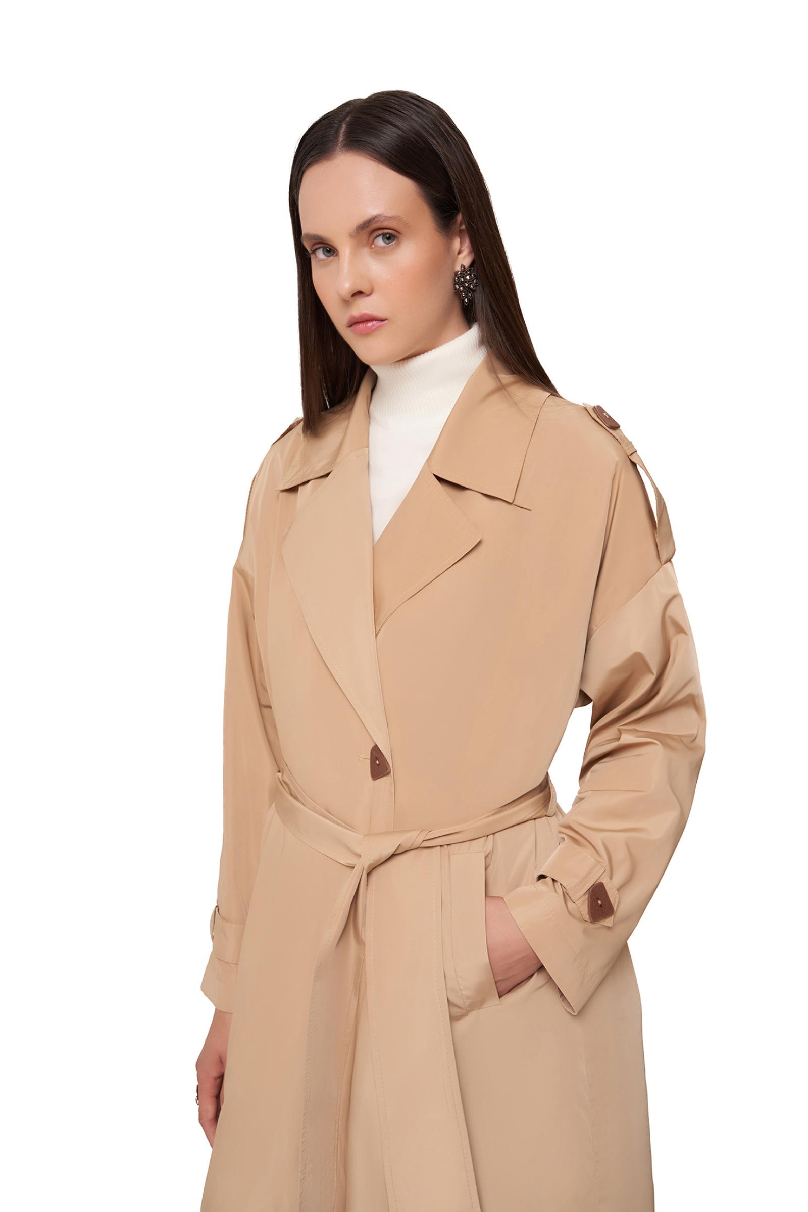 Uzun Kadın Trençkot (SERİ 1.2) - CAMEL