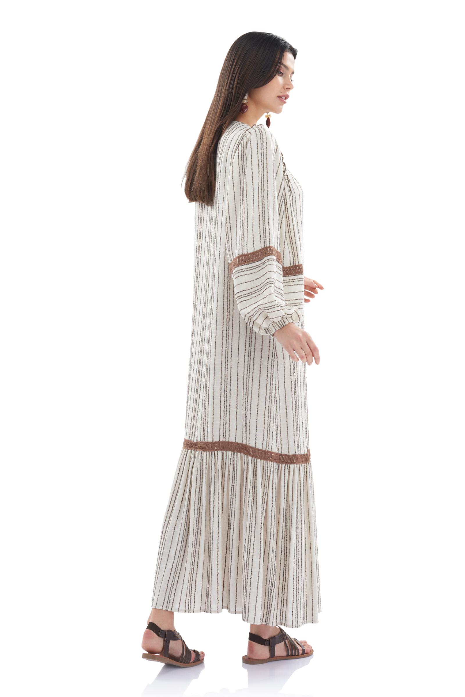 Çizgili Uzun Elbise