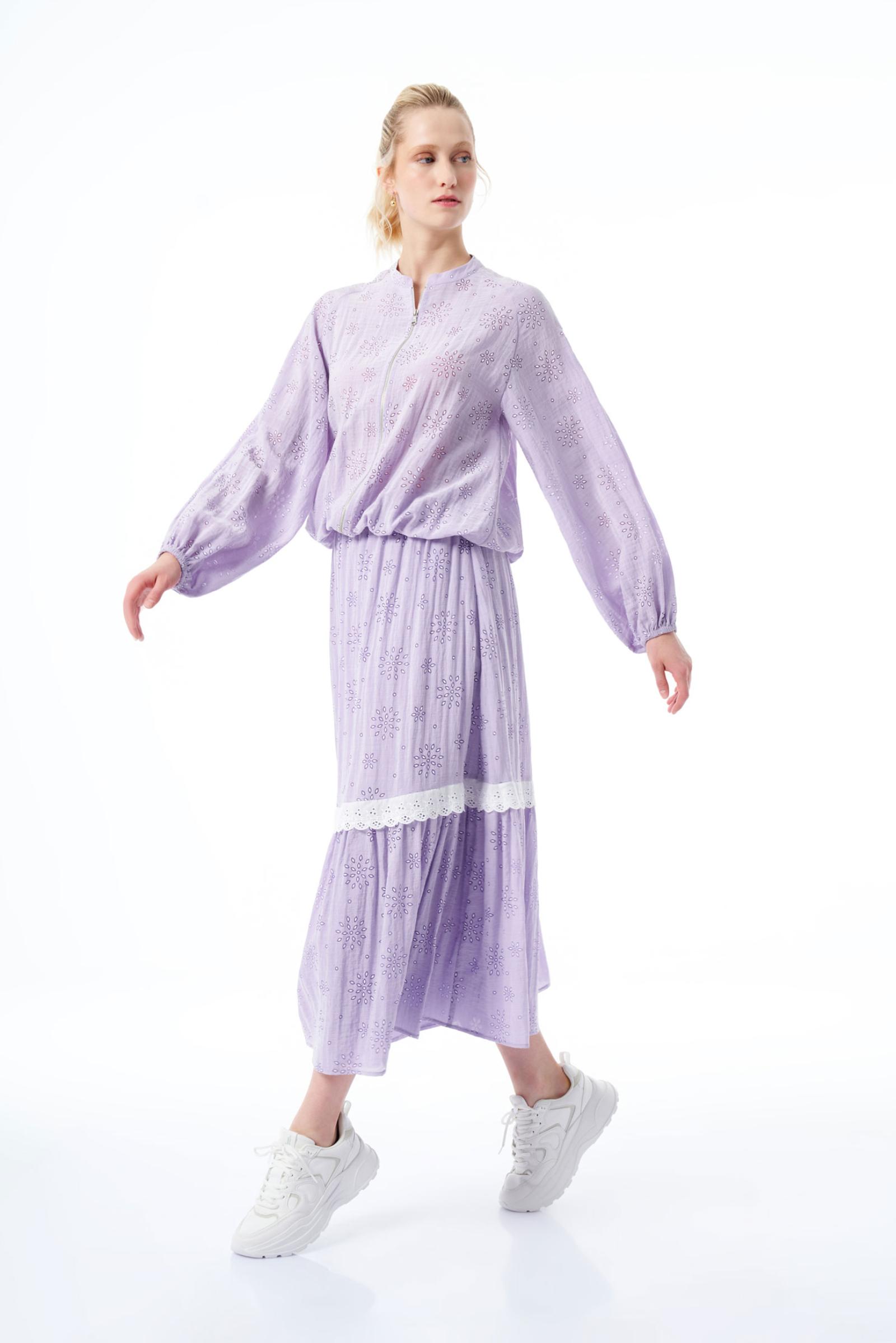 Şerit Detaylı Uzun Kadın Etek (SERİ 1.1.2)