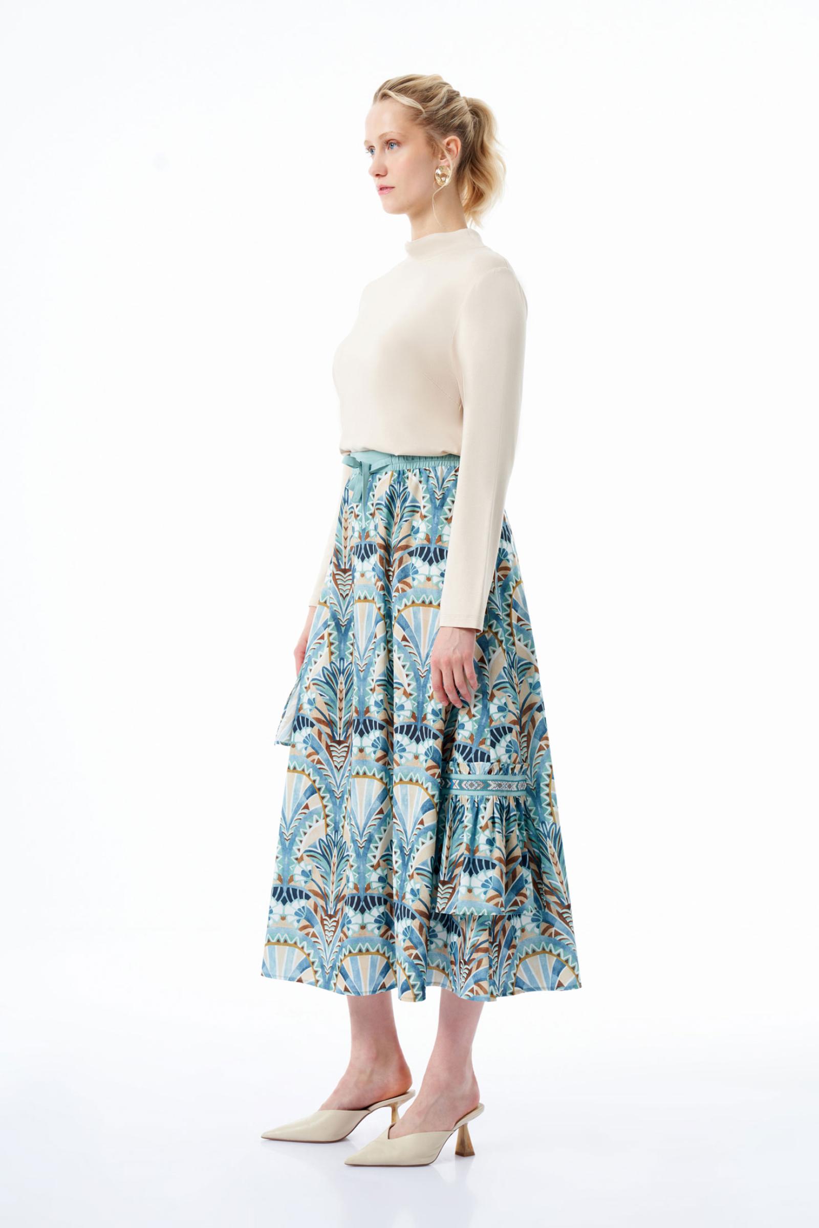 Etnik Desenli Kadın Etek