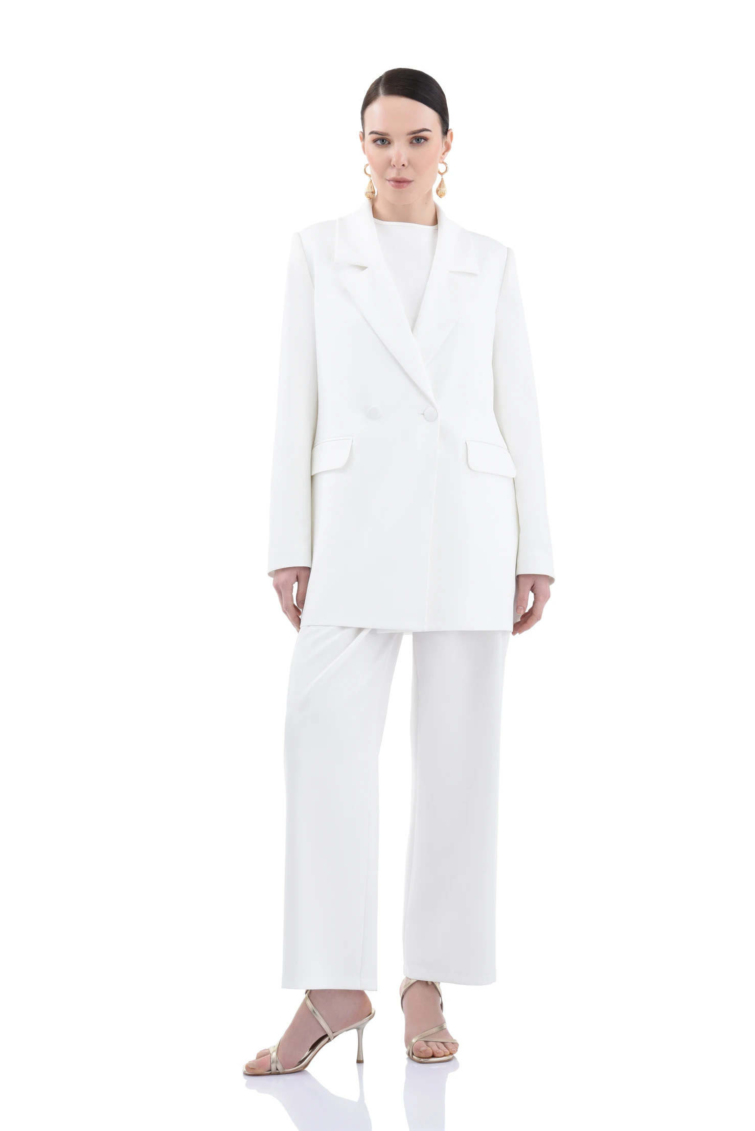 Blazer Kadın Ceket - BEYAZ