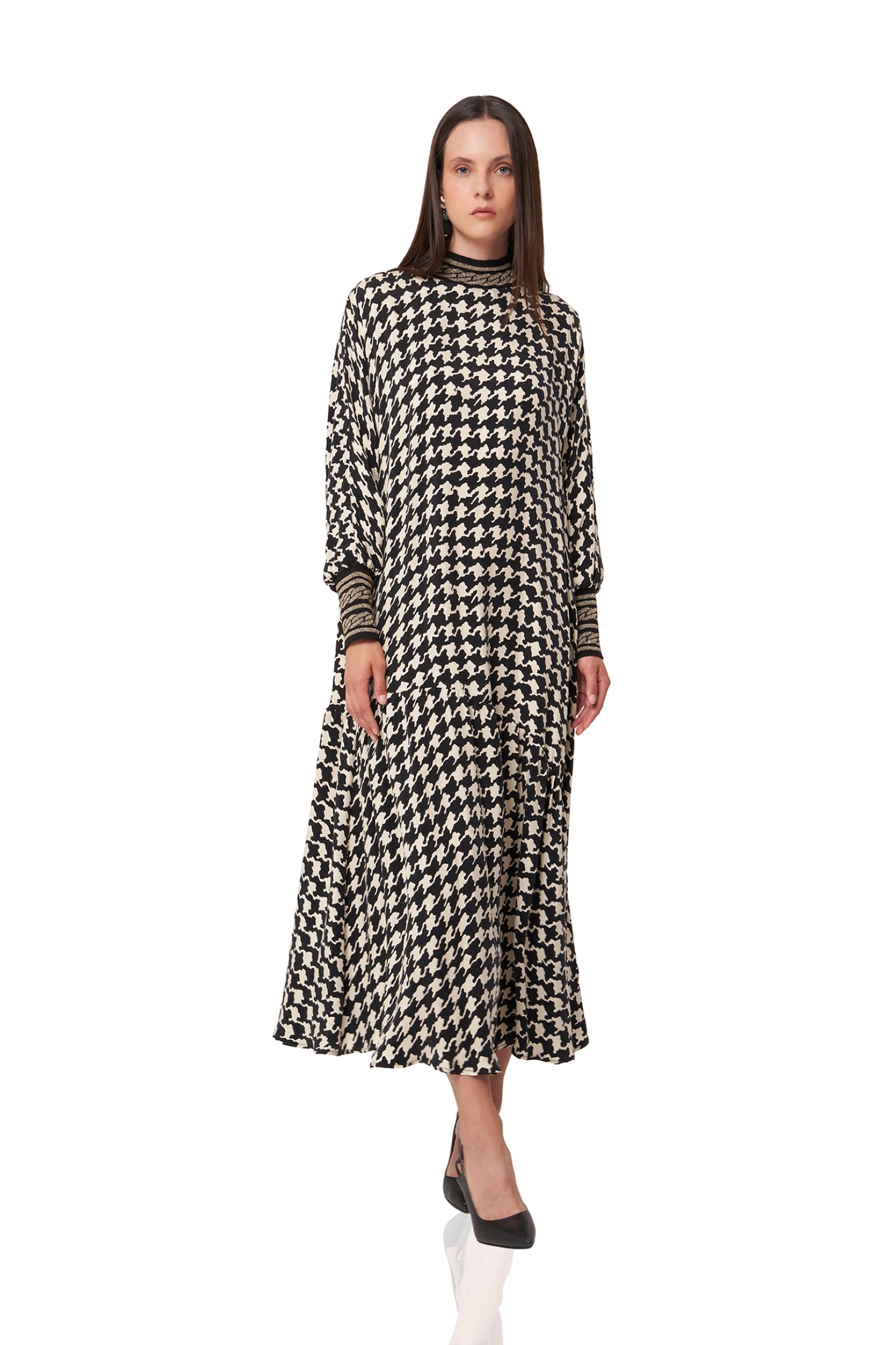 Kazayağı Cupro Uzun Elbise (SERİ 1.1.2.2)