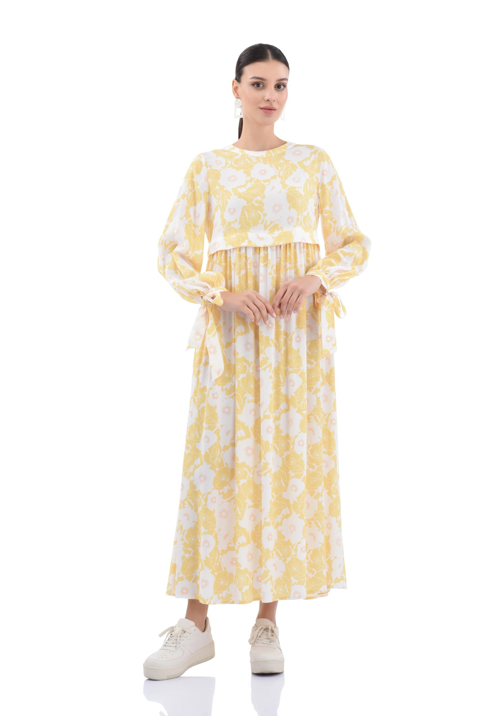 Cupro Çiçekli Elbise