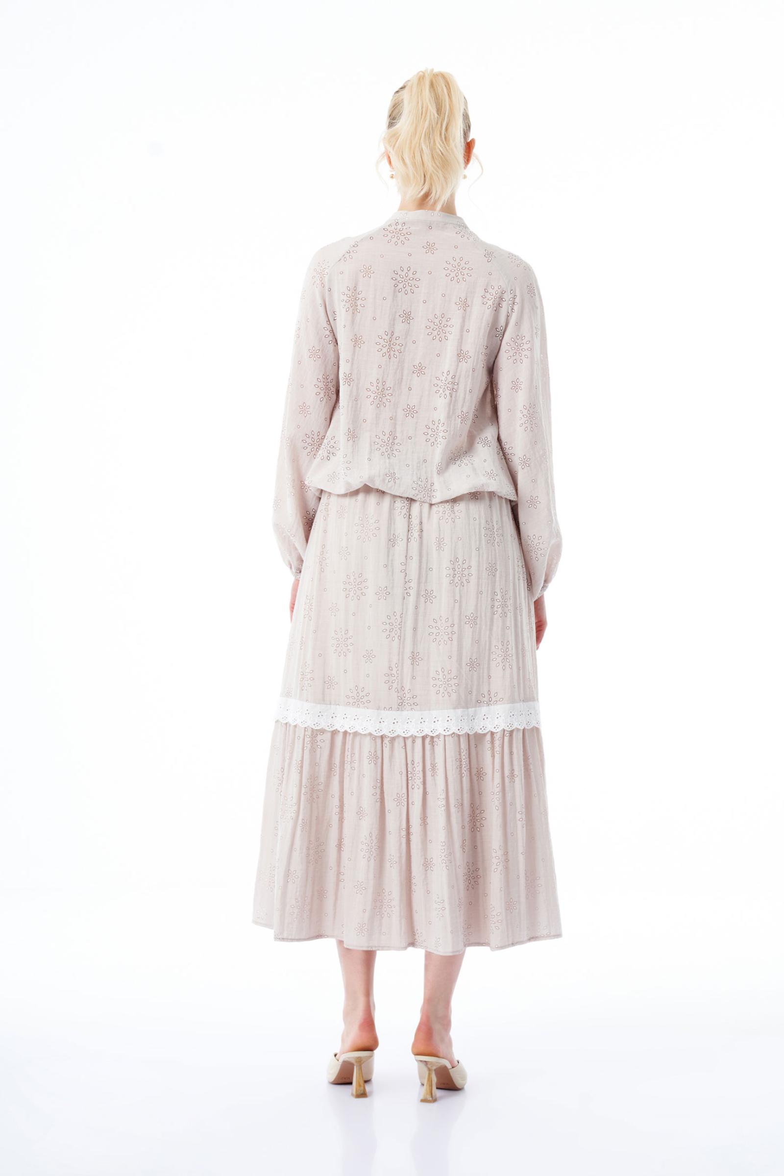 Şerit Detaylı Uzun Kadın Etek (SERİ 1.1.2)