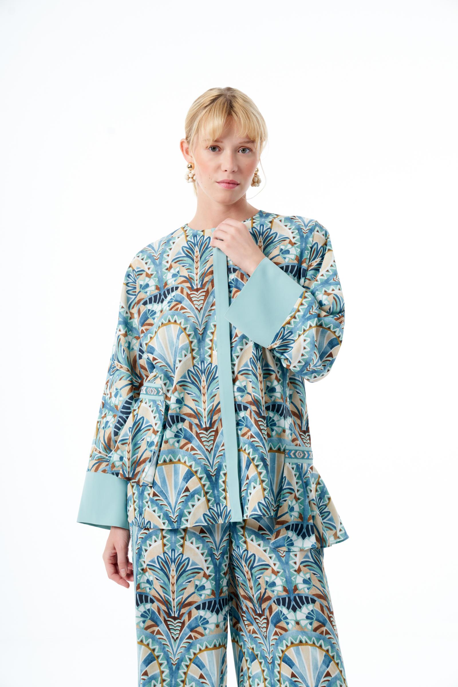 Etnik Desenli Kadın Bluz