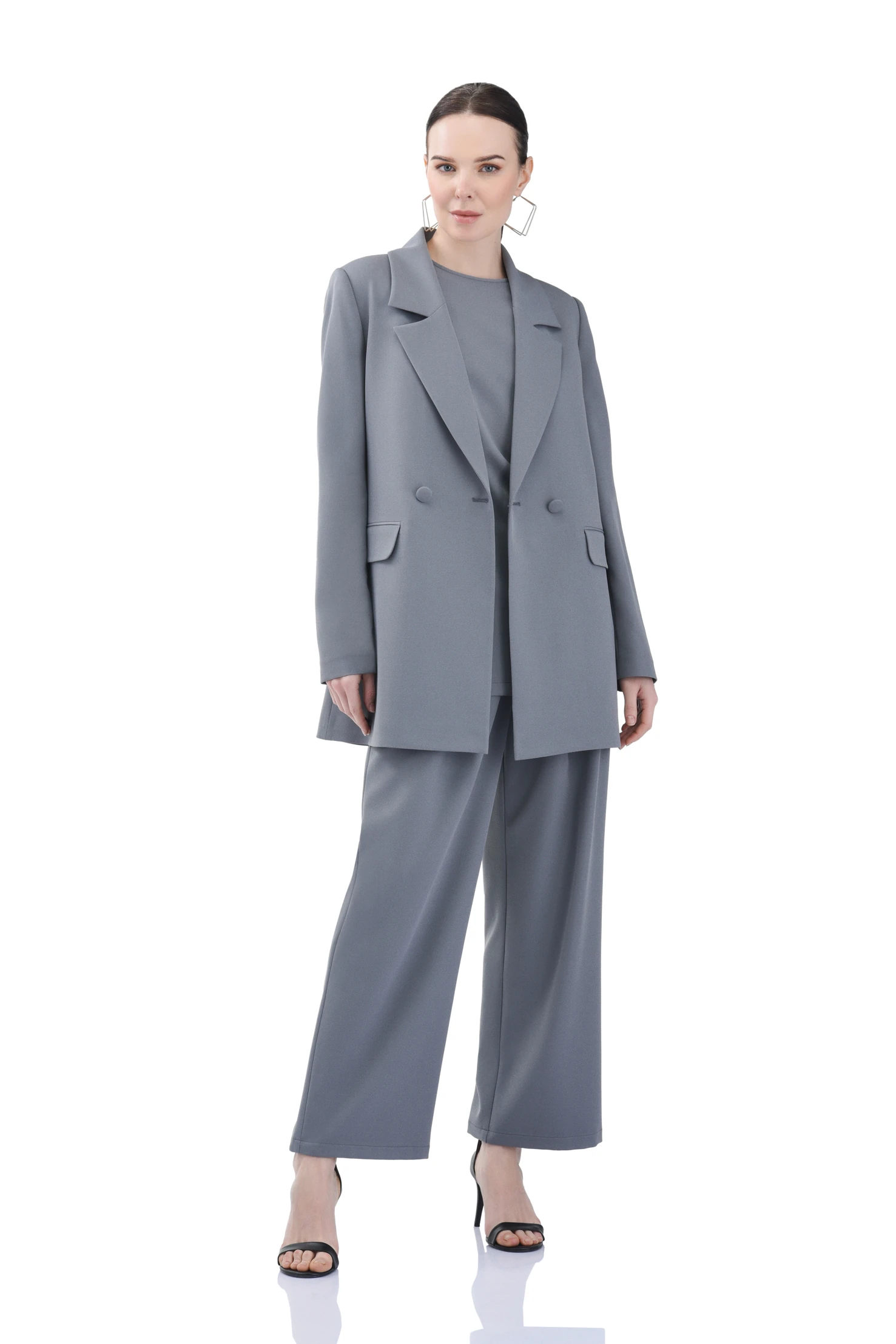 Blazer Kadın Ceket - FÜME