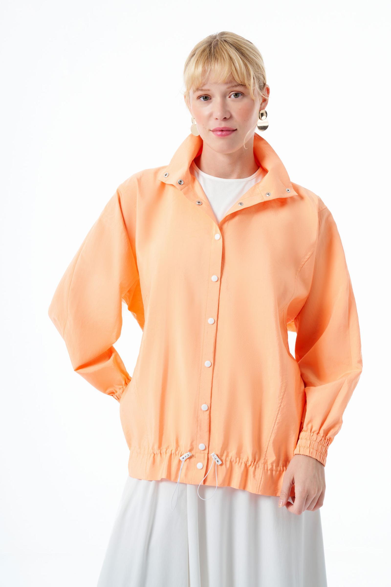 Kısa Kadın Trençkot (SERİ 1.1.2) - TURUNCU