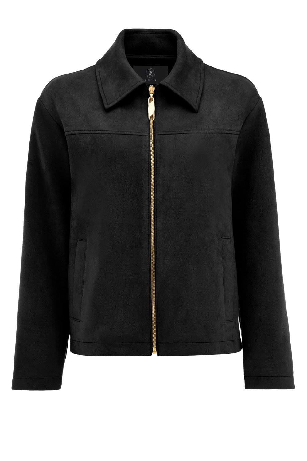 Süet Kadın Etekli Takım - SİYAH