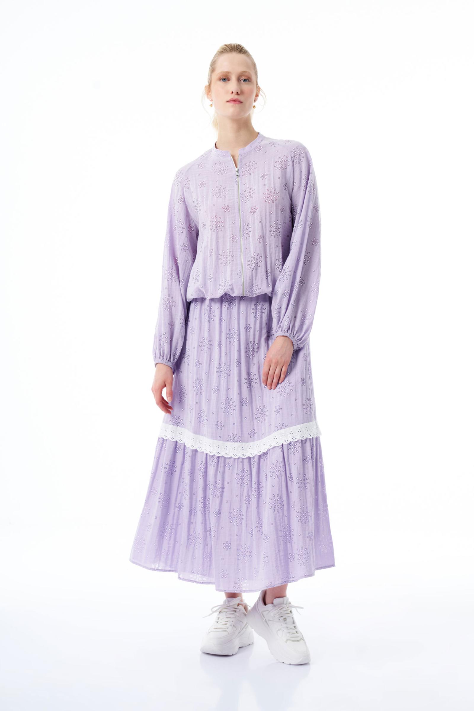 Şerit Detaylı Uzun Kadın Etek (SERİ 1.1.2)