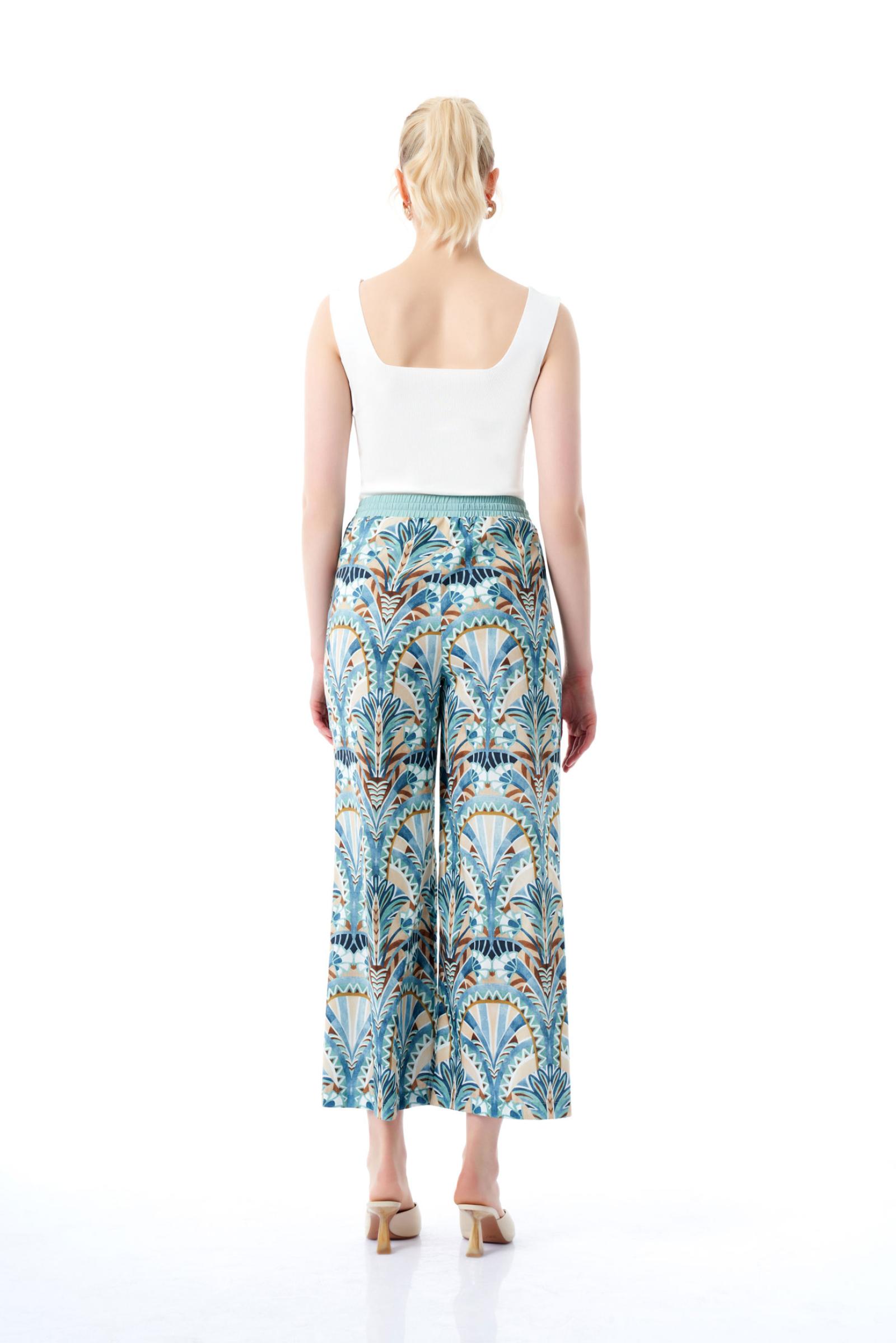 Etnik Desenli Kadın Pantolon