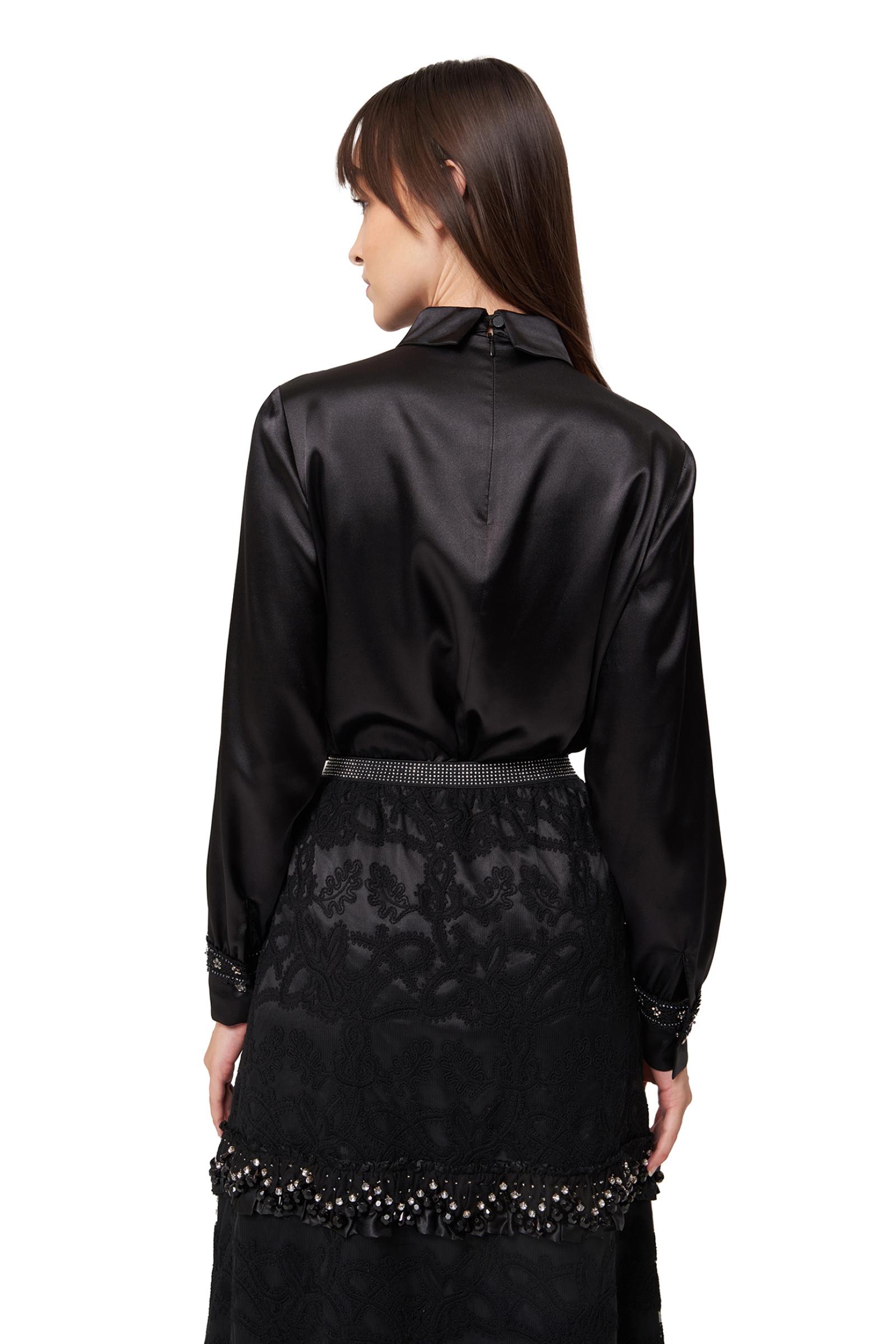 Taşlı Dantel Siyah Etek