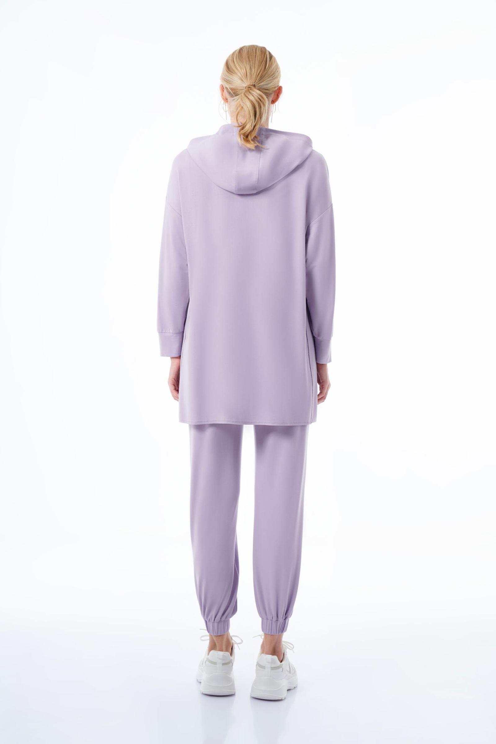 Nakışlı Kapüşonlu Örme Kadın Tunik