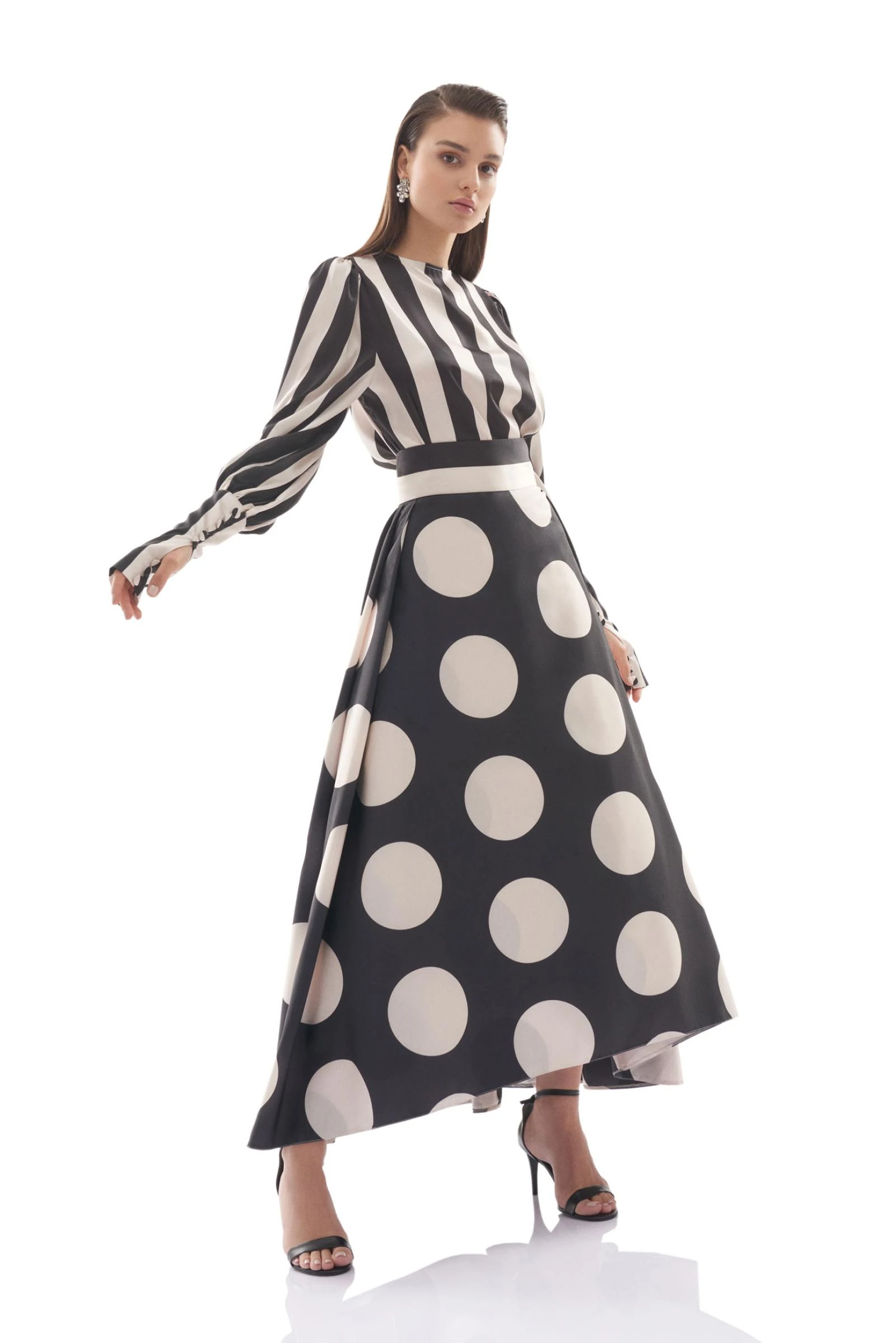 Puantiye Desenli Kadın Etek