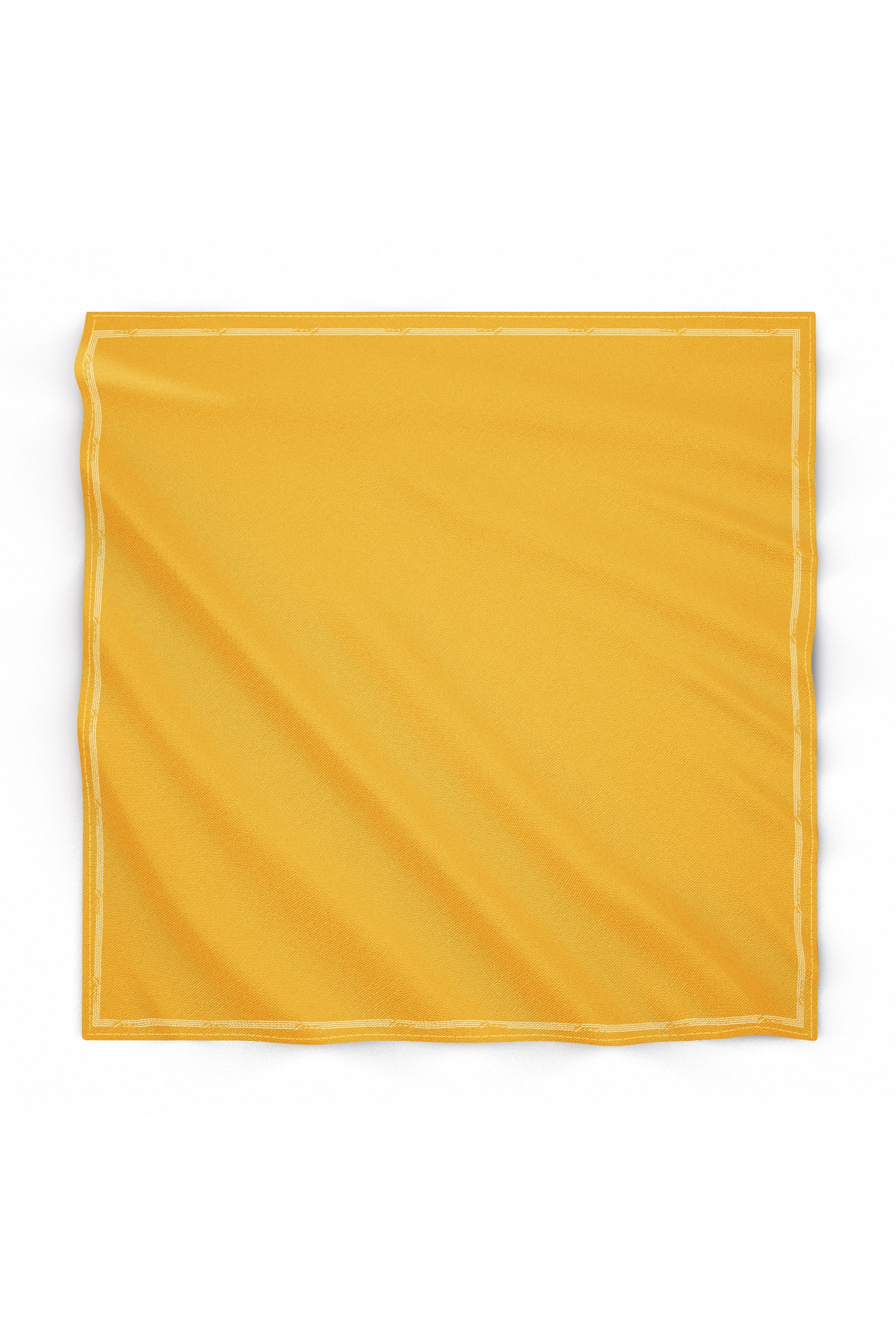 Zems Düz Renk Twill İpek Eşarp - SARI