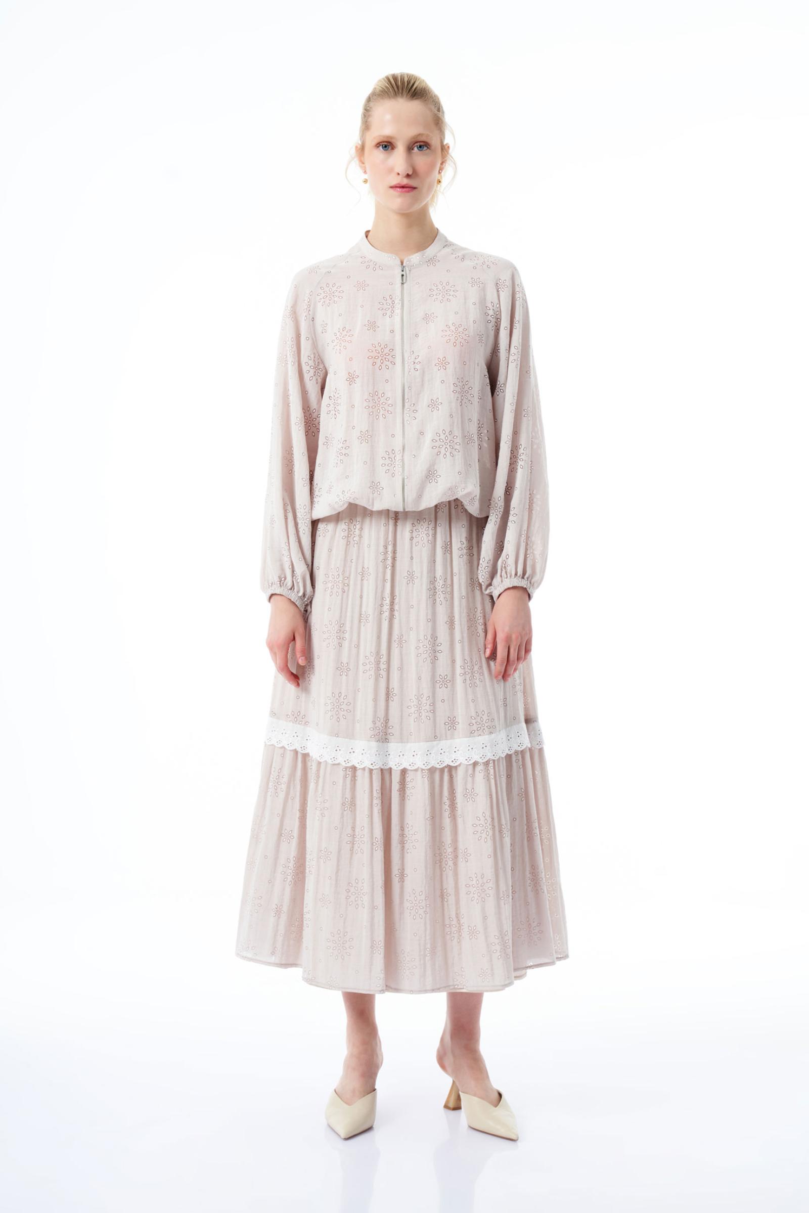 Şerit Detaylı Uzun Kadın Etek (SERİ 1.1.2)