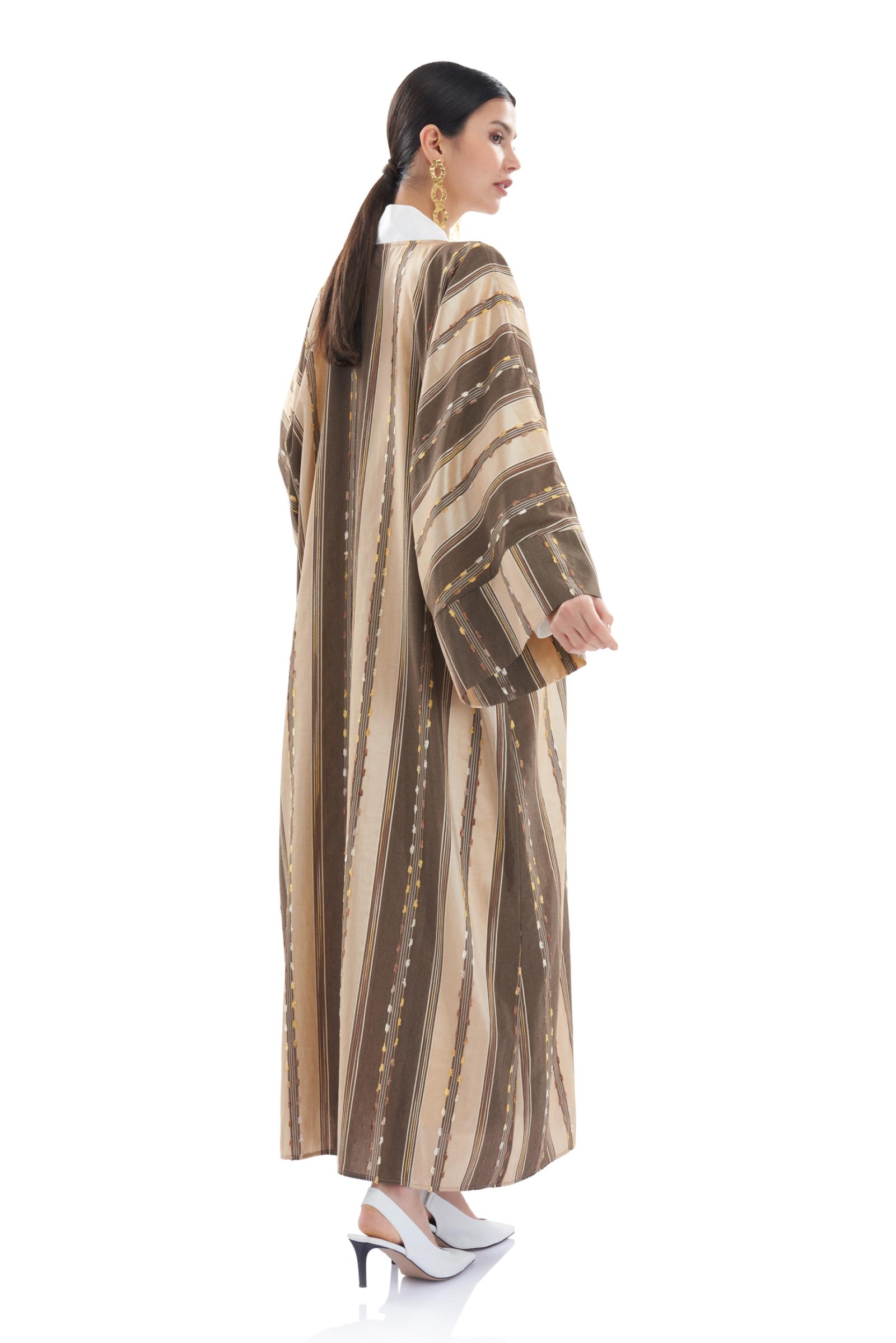 Çizgili Kahve Kimono (SERİ 1.1.1)