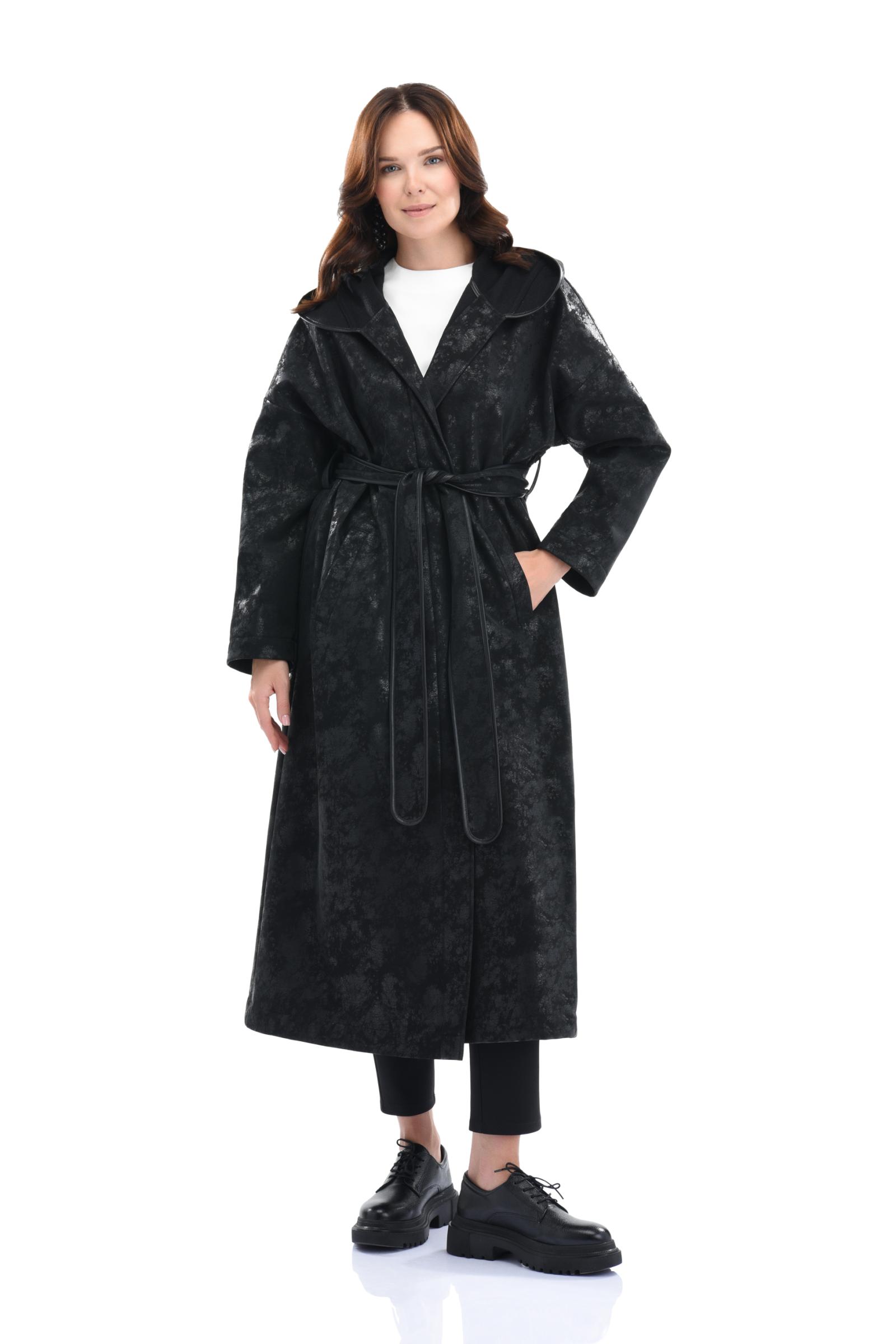 Deri Biyeli Uzun Siyah Kaban (SERİ 1.1.2)