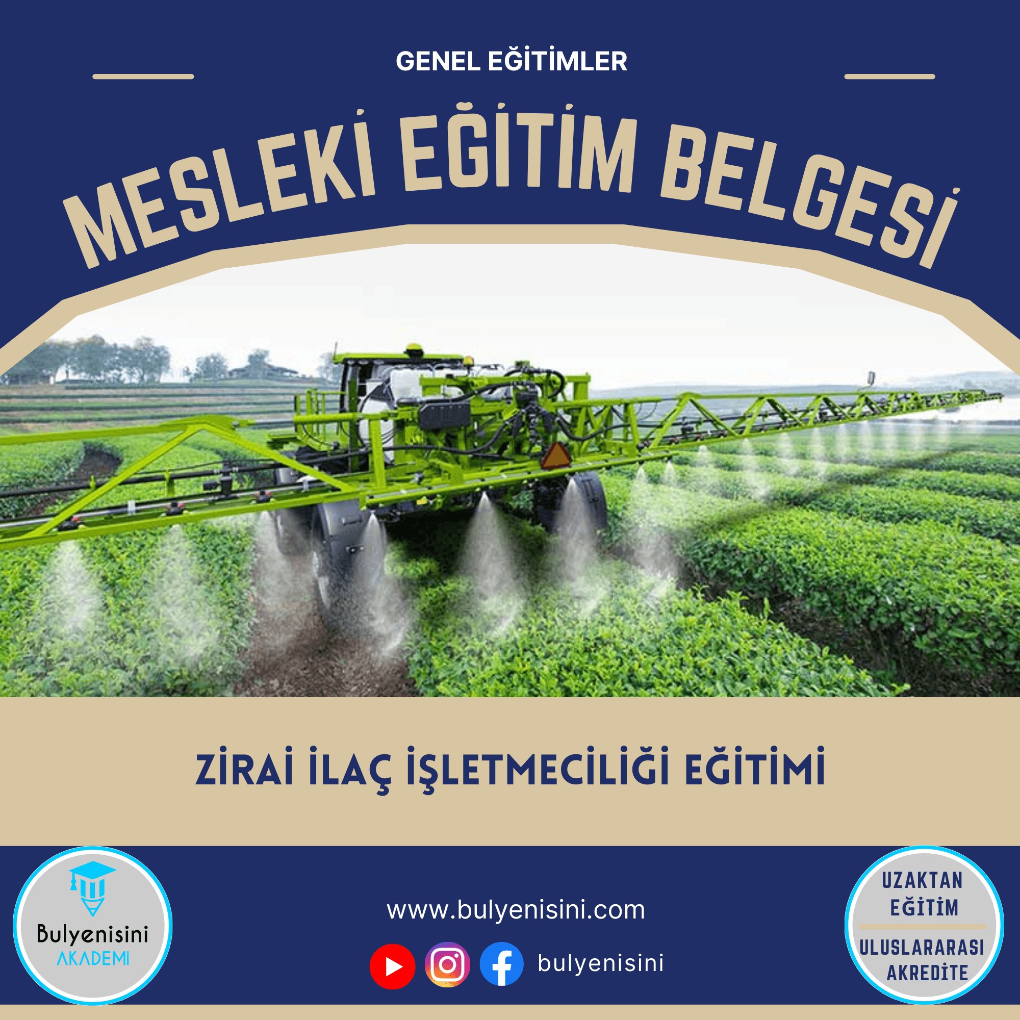 120 Saat ZİRAİ İLAÇ İŞLETMECİLİĞİ EĞİTİMİ