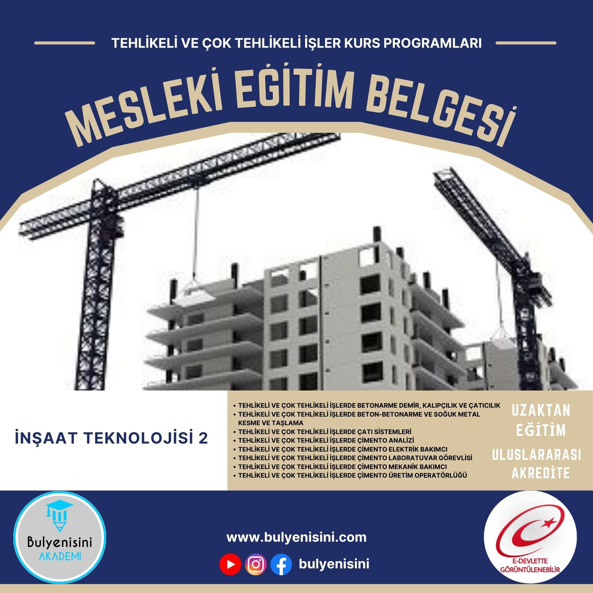 Tehlikeli Ve Çok Tehlikeli İşlerde Yapı Duvarcılığı