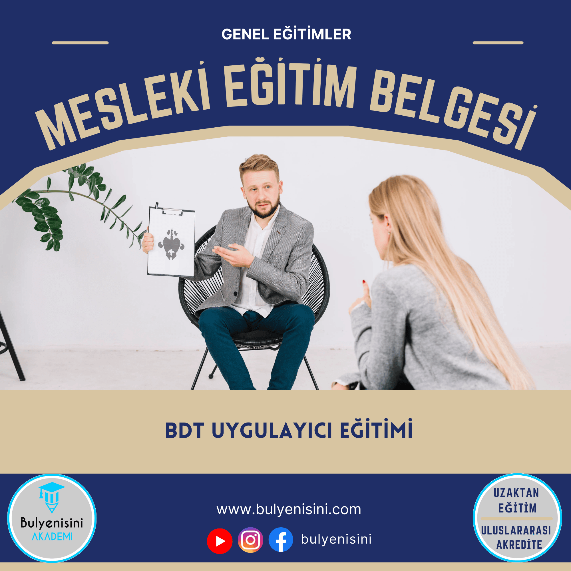 Bilişsel Davranışçı Terapi Uygulayıcı Eğitimi 60 Saat