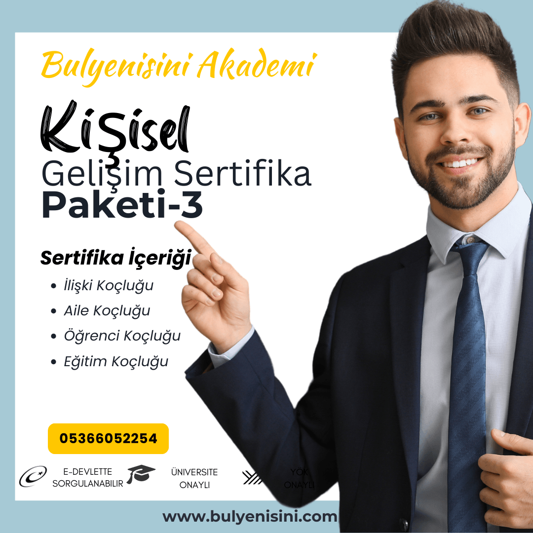 KİŞİSEL GELİŞİM SERTİFİKA PAKETİ 3 - "Hayatınızı Dönüştürecek Alışkanlıklar ve Başarıya Giden Yollar"