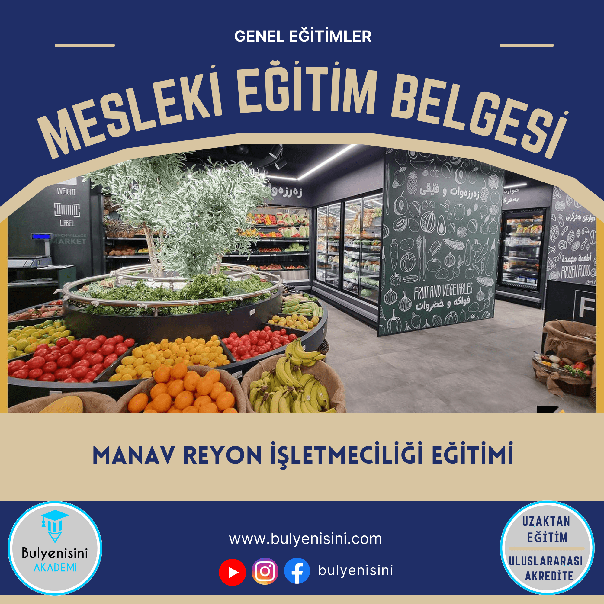 120 Saatlik Manav Reyon İşletmeciliği Eğitimi