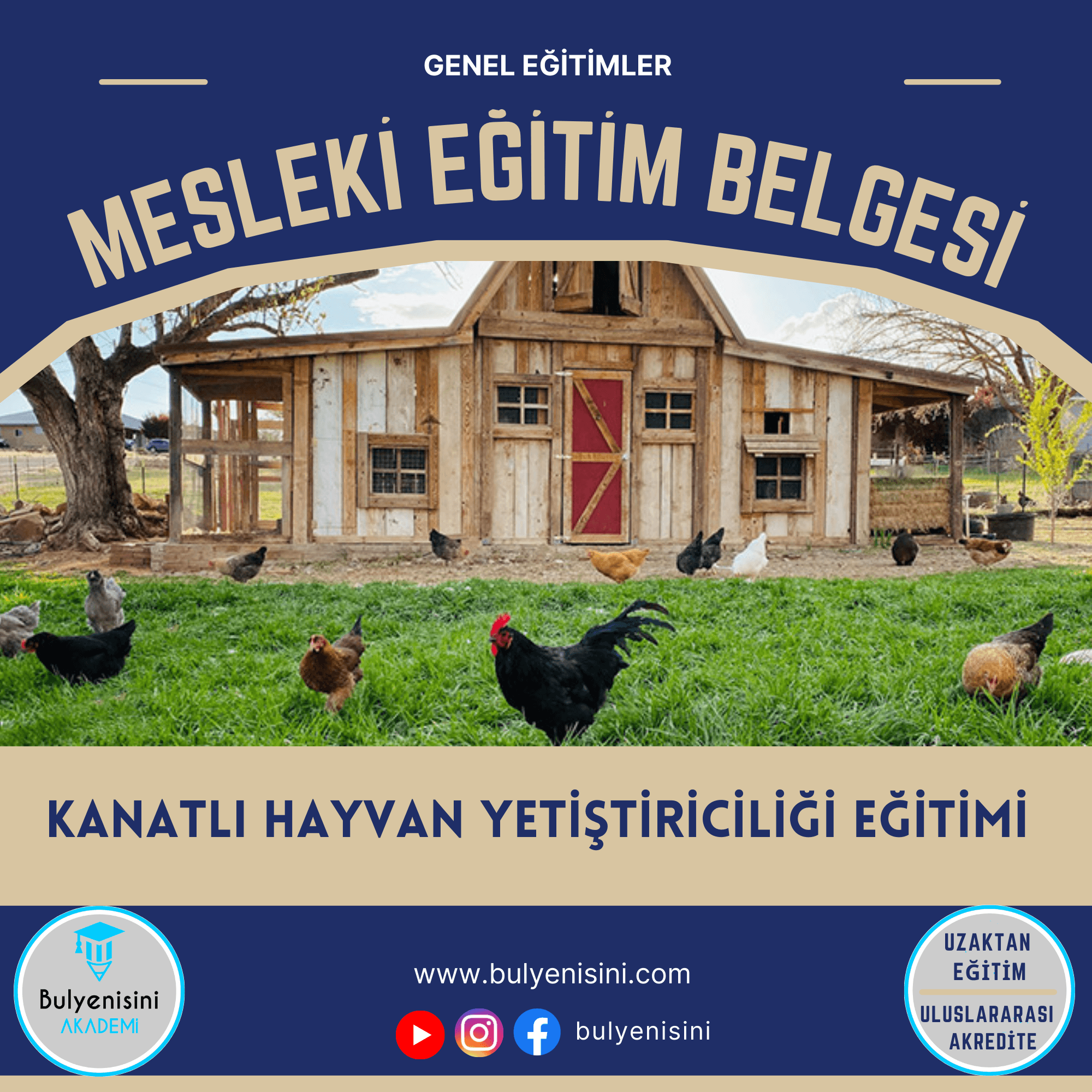 Kanatlı Hayvan Yetiştiriciliği Kalfalık & Ustalık Sertifika ve Eğitim Programı (2 Belge)