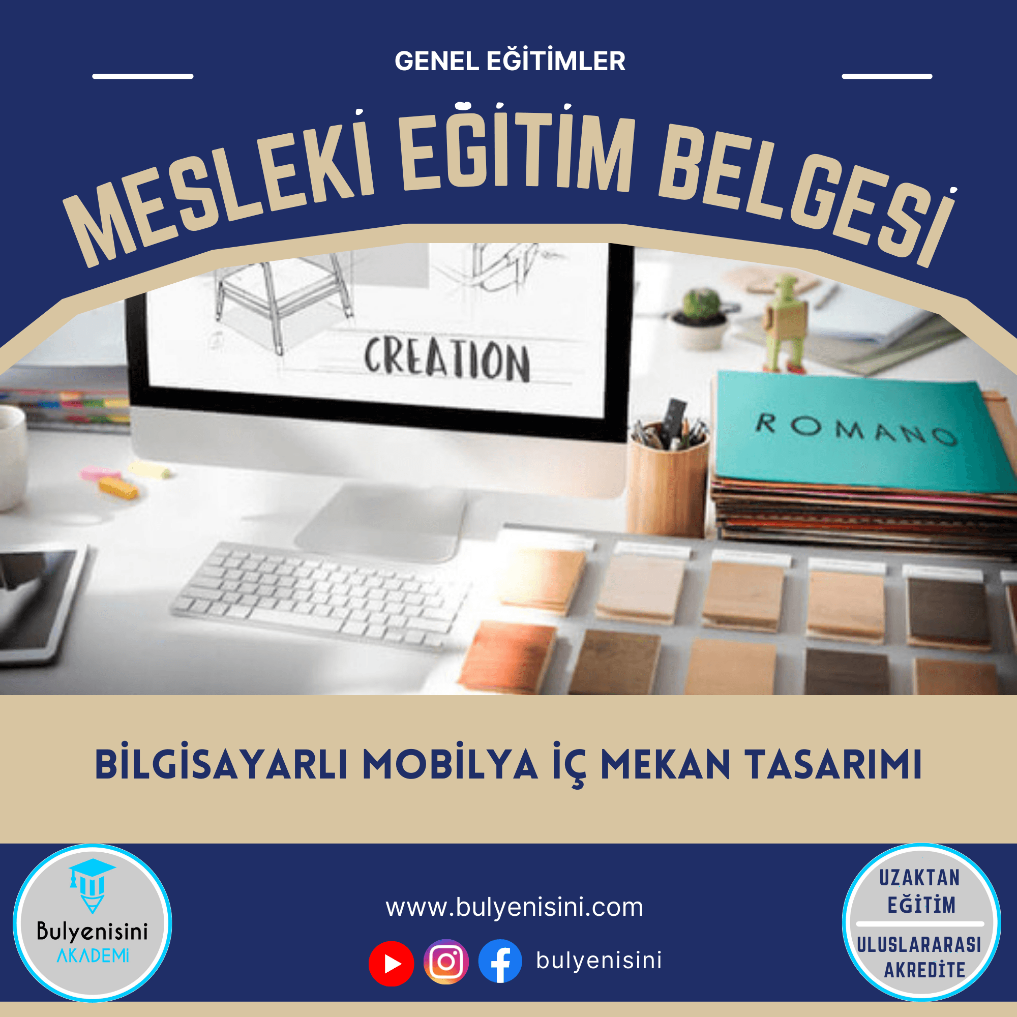 184 SAATLİK BİLGİSAYARLI MOBİLYA İÇ MEKAN TASARIMI EĞİTİMİ