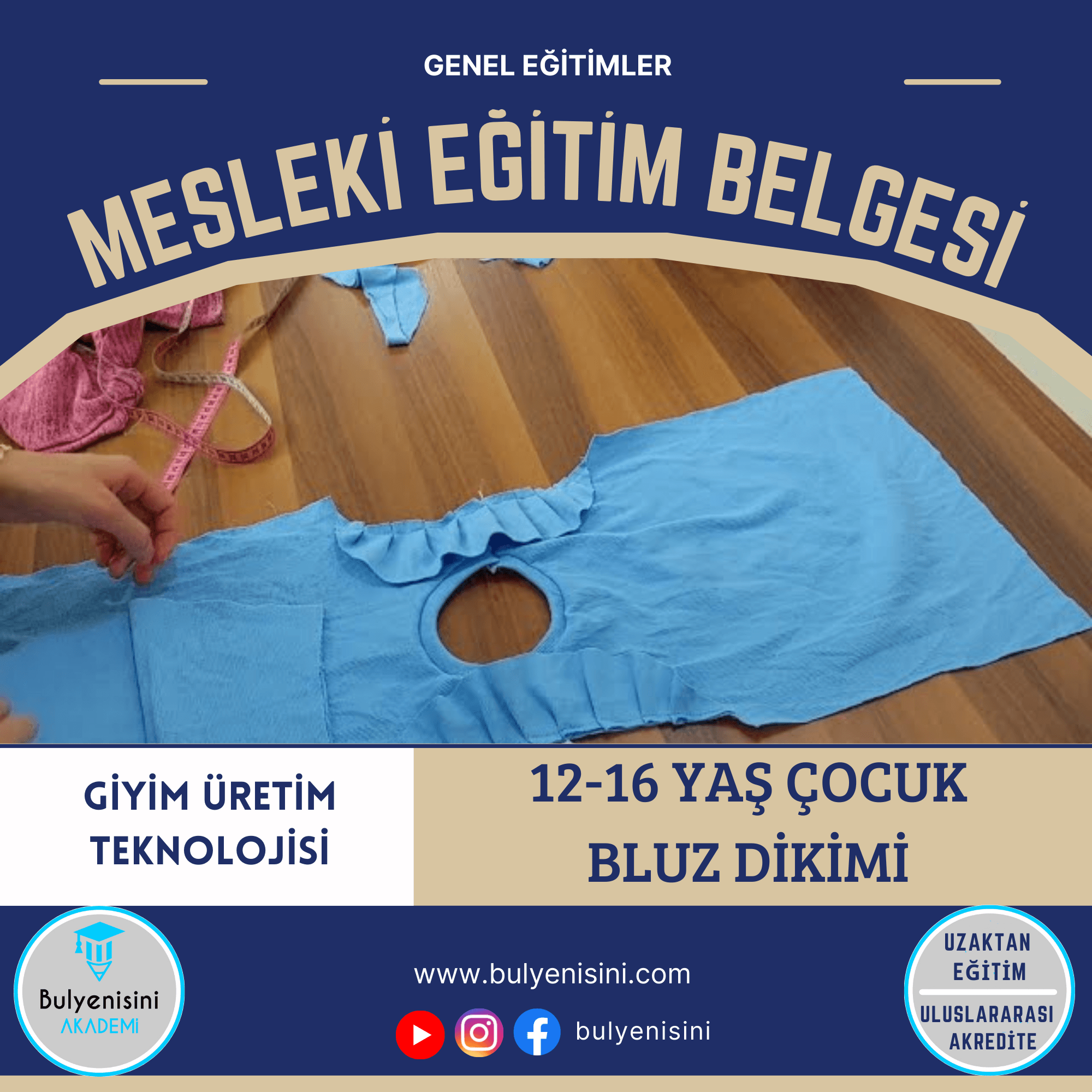 12-16 Yaş Çocuk Bluz Dikimi