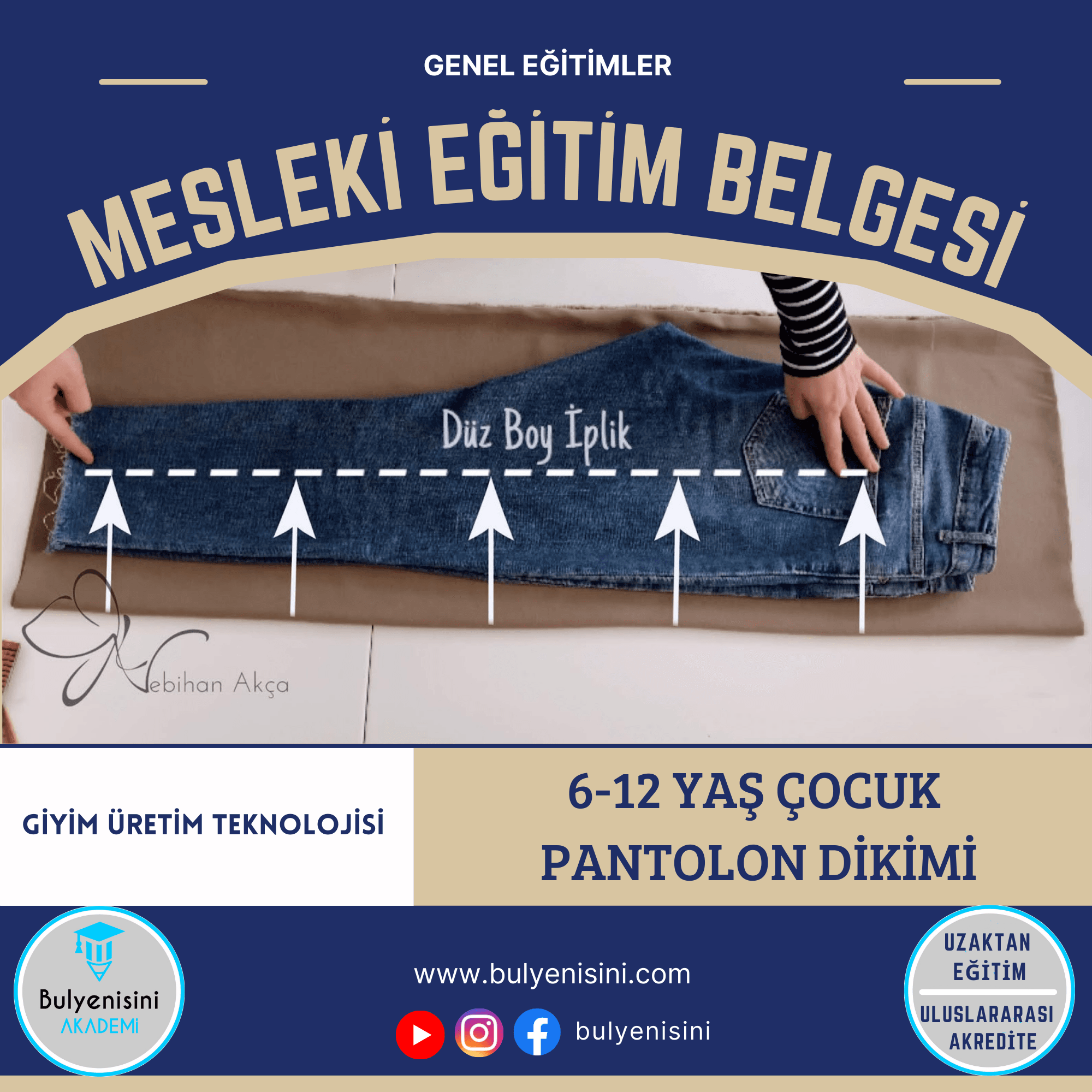 6-12 Yaş Çocuk Pantolon Dikimi