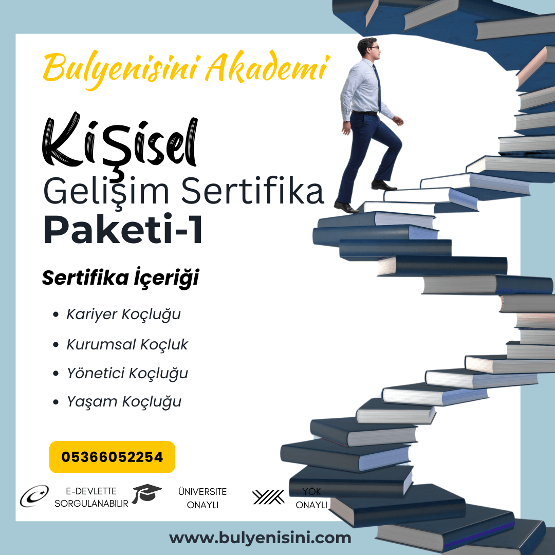 KİŞİSEL GELİŞİM SERTİFİKA PAKETİ 1 - "Hayatınızı Dönüştürecek Alışkanlıklar ve Başarıya Giden Yollar"