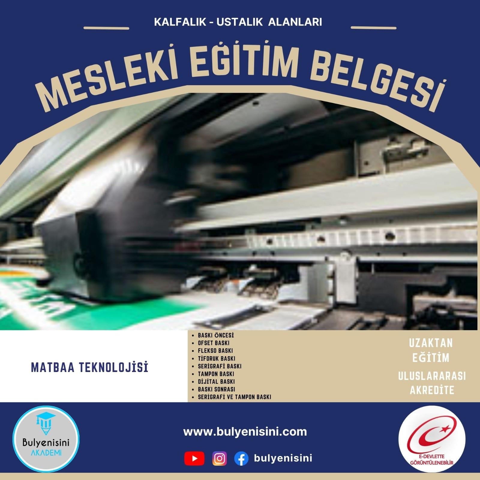 Dijital Baskı Kalfalık & Ustalık Sertifika ve Eğitim Programı (2 Belge)