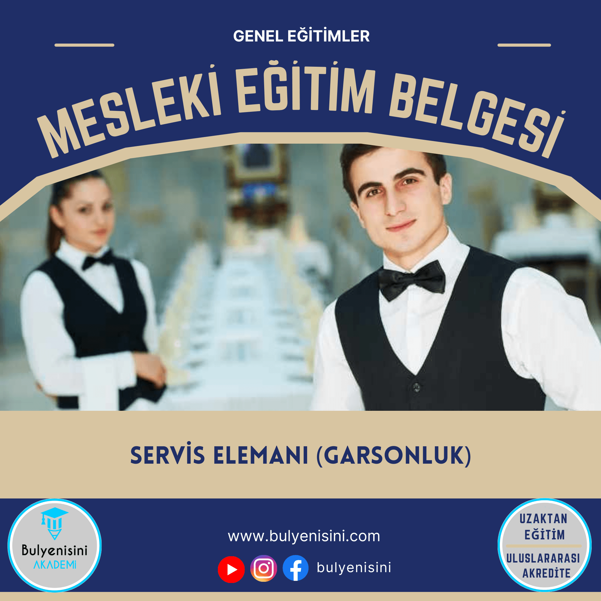 Servis Elemanı Garsonluk Eğitimi 120 Saat