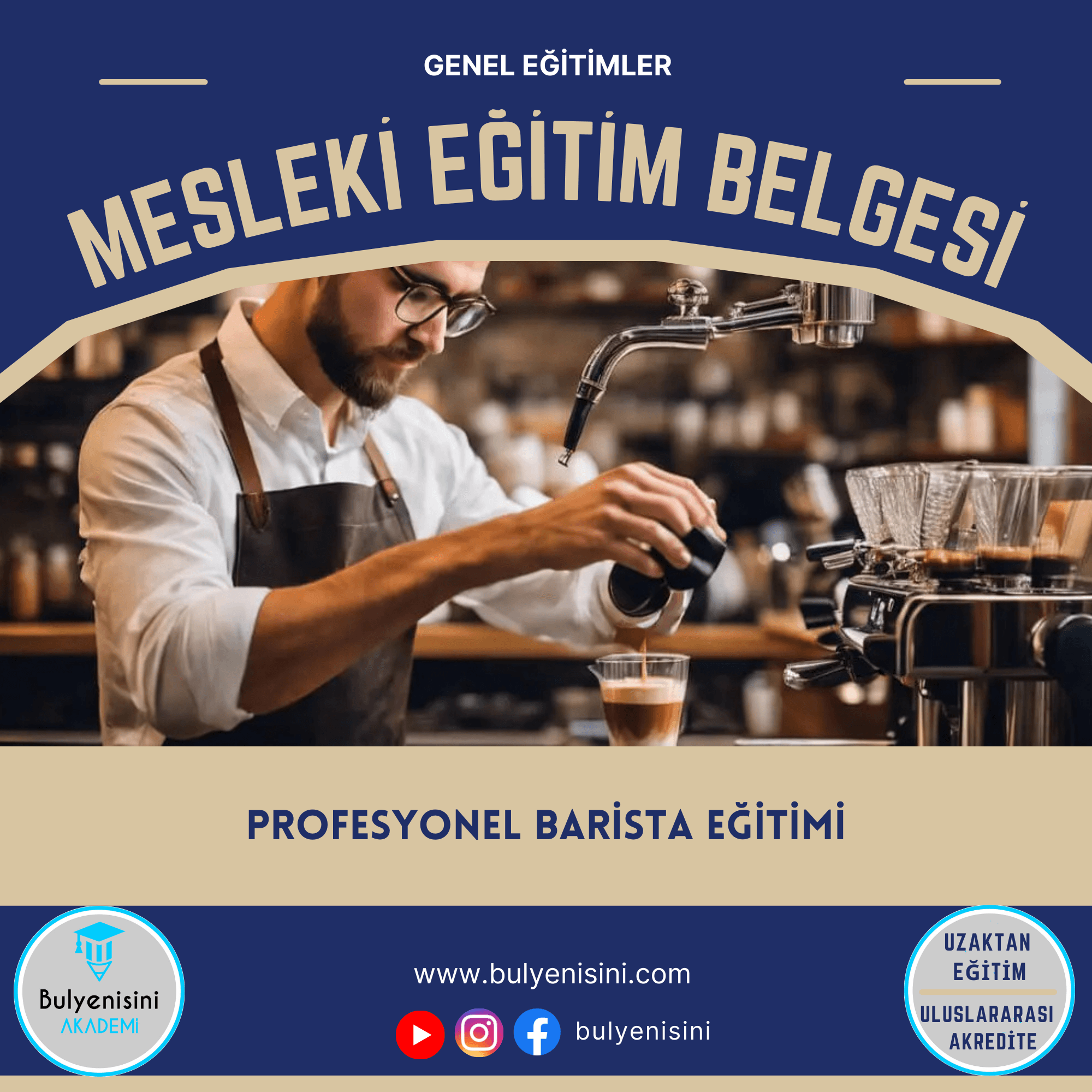 180 SAATLİK PROFESYONEL BARİSTA EĞİTİMİ
