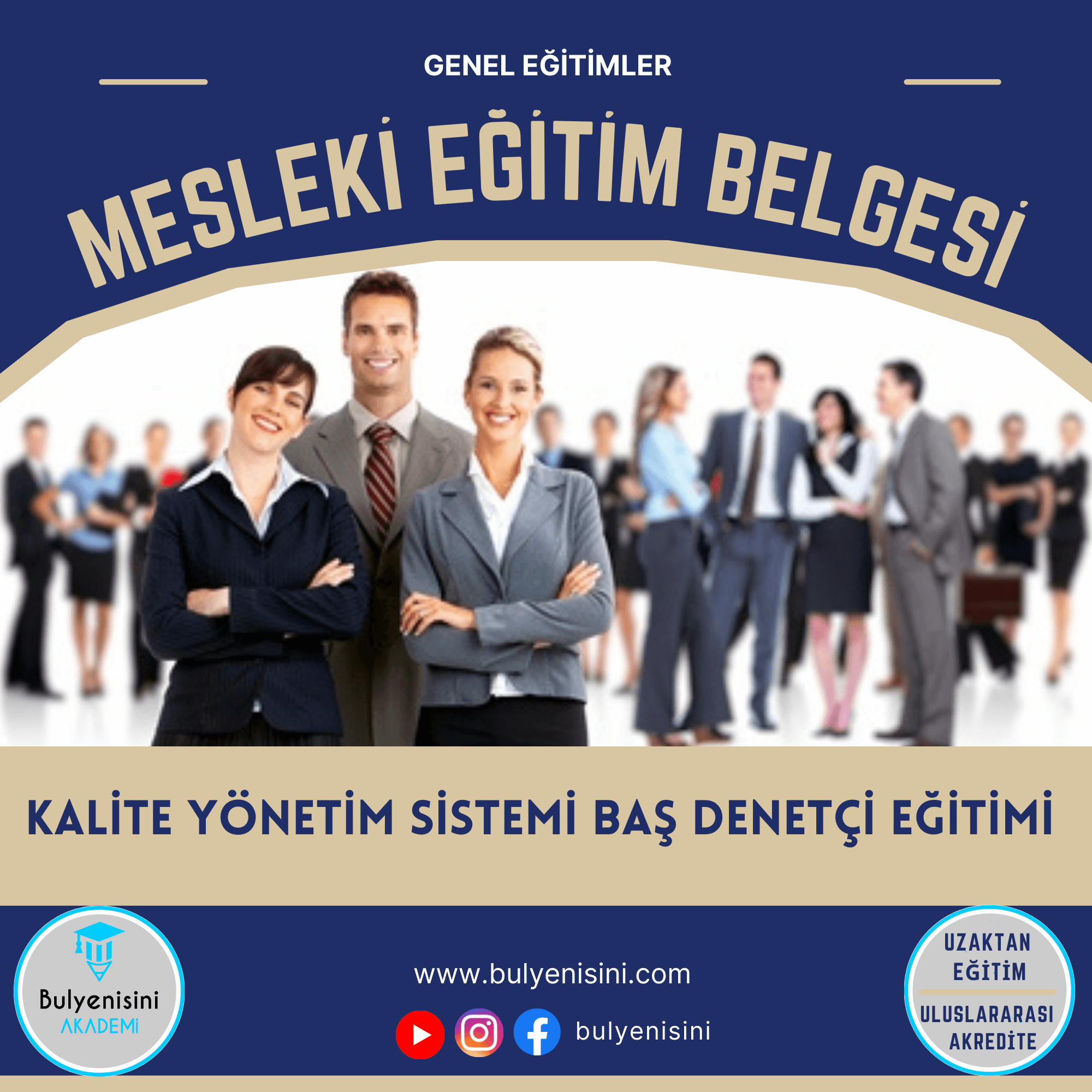 120 SAAT ISO 9001:2015 KALİTE YÖNETİM SİSTEMİ BAŞ DENETÇİ EĞİTİMİ