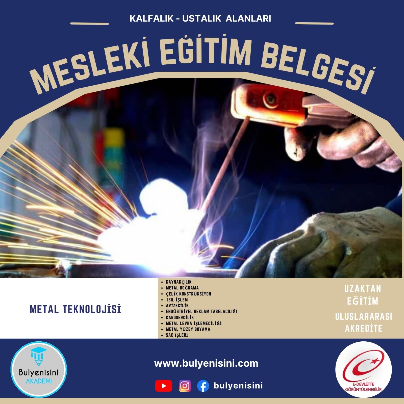 Metal Levha İşlemeciliği Kalfalık & Ustalık Sertifika ve Eğitim Programı