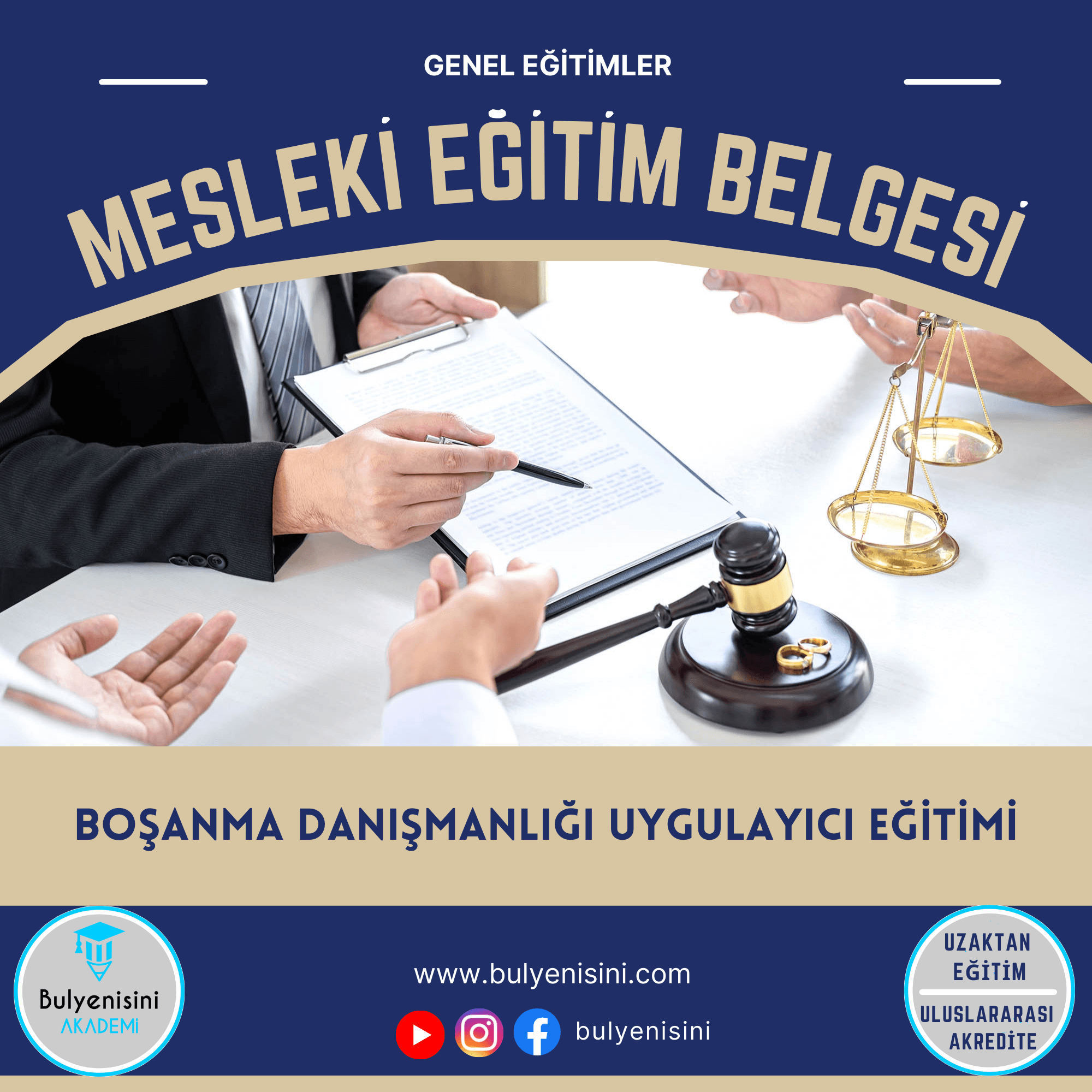 120 SAATLİK BOŞANMA DANIŞMANLIĞI EĞİTİMİ