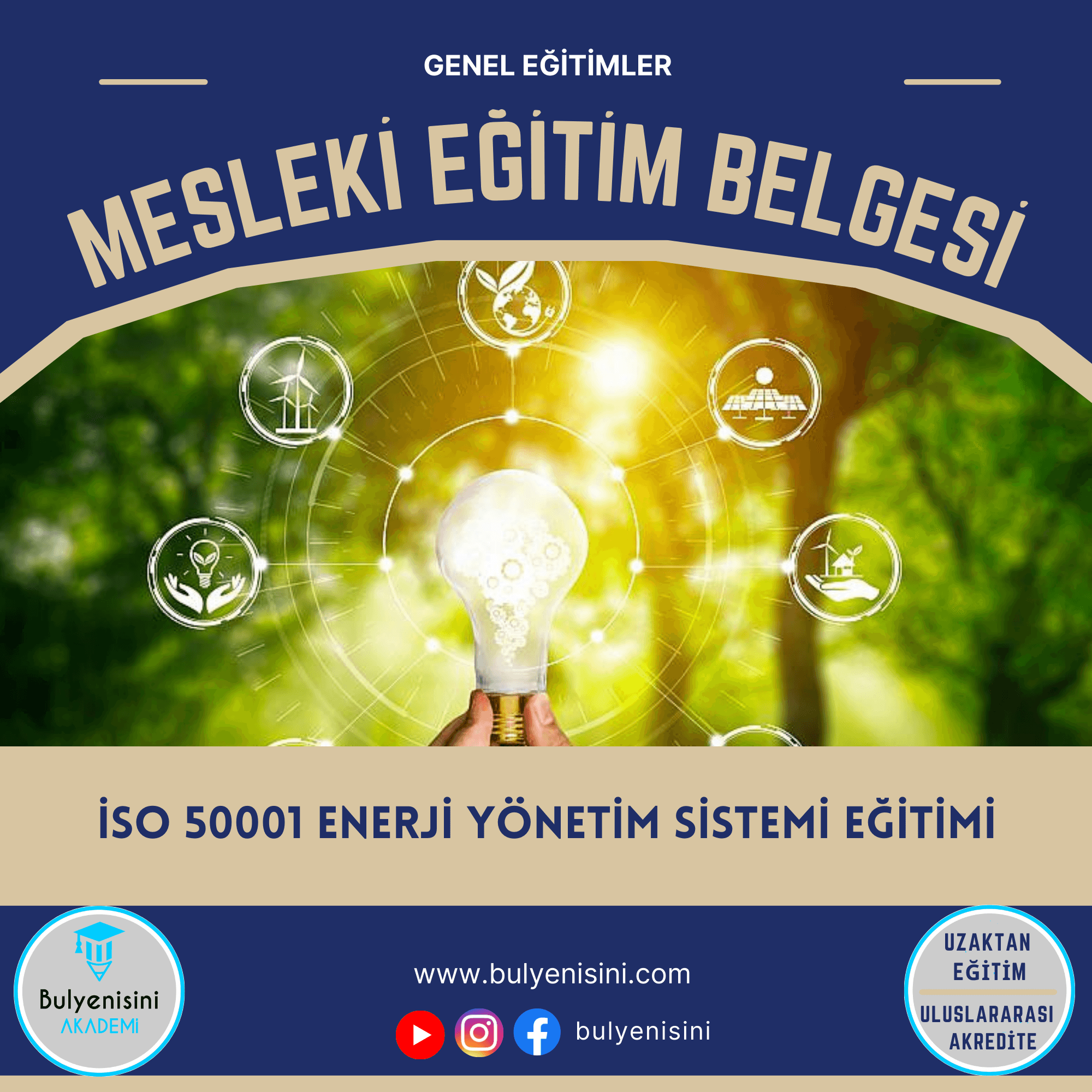 19 Saatlik Iso 50001:2018 Enerji Yönetim Sistemi Temel Eğitimi