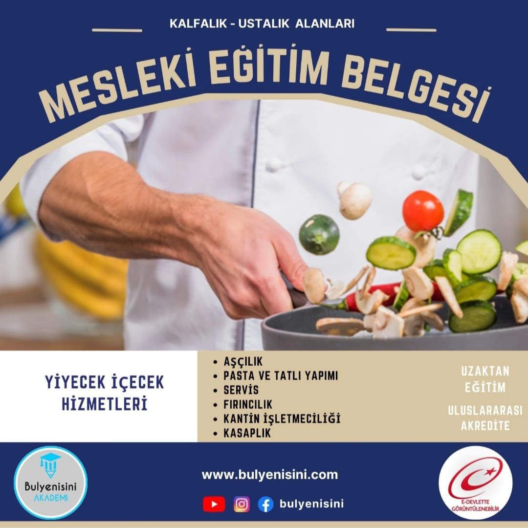 SINAVLI - Pasta Ve Tatlı Yapımı Kalfalık & Ustalık Sertifika ve Eğitim Programı