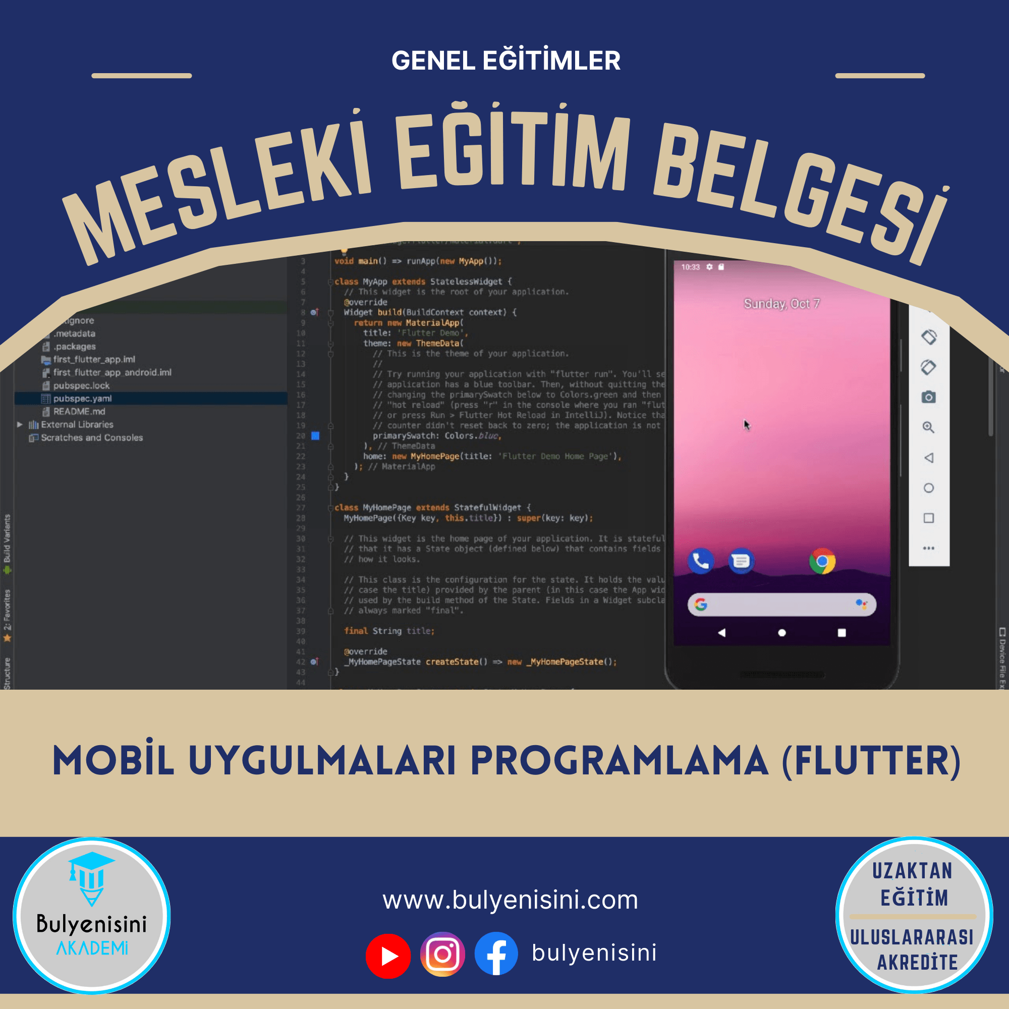 120 Saat MOBİL UYGULMALARI PROGRAMLAMA (FLUTTER)