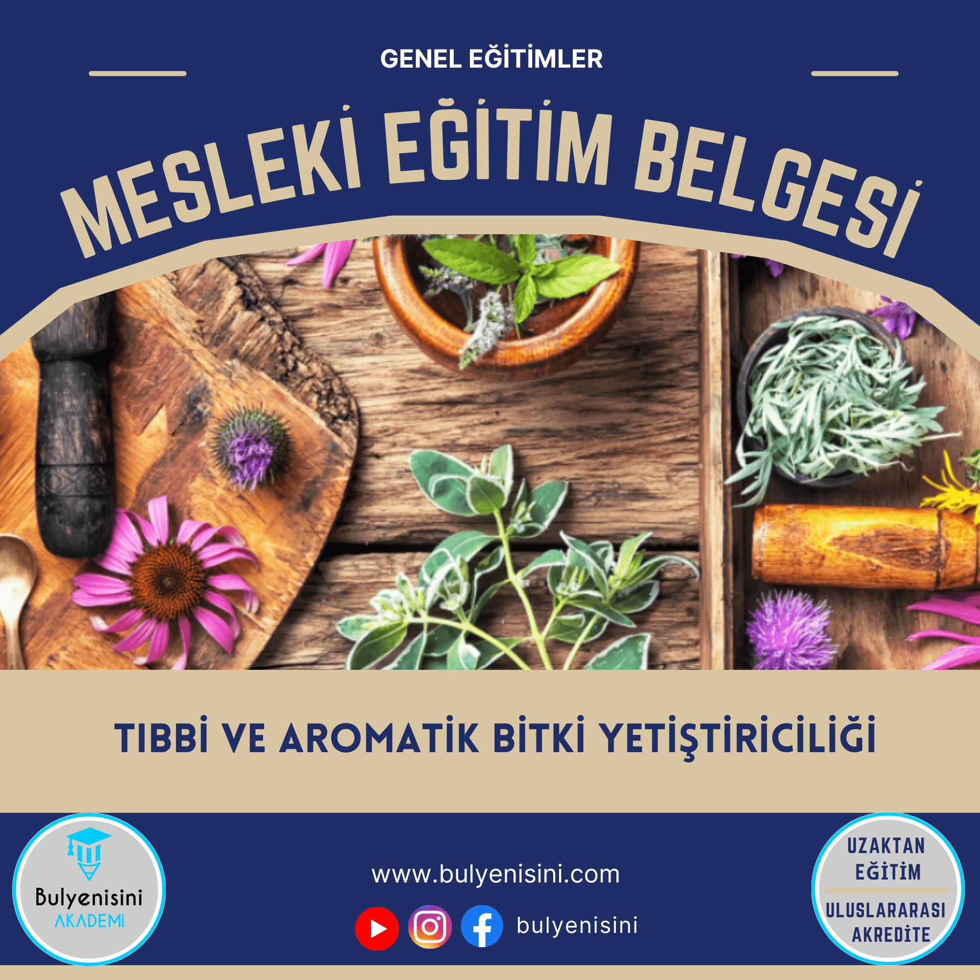 Tıbbi Aromatik Bitkiler Yetiştiriciliği Kalfalık & Ustalık Sertifika ve Eğitim Programı (2 Belge)