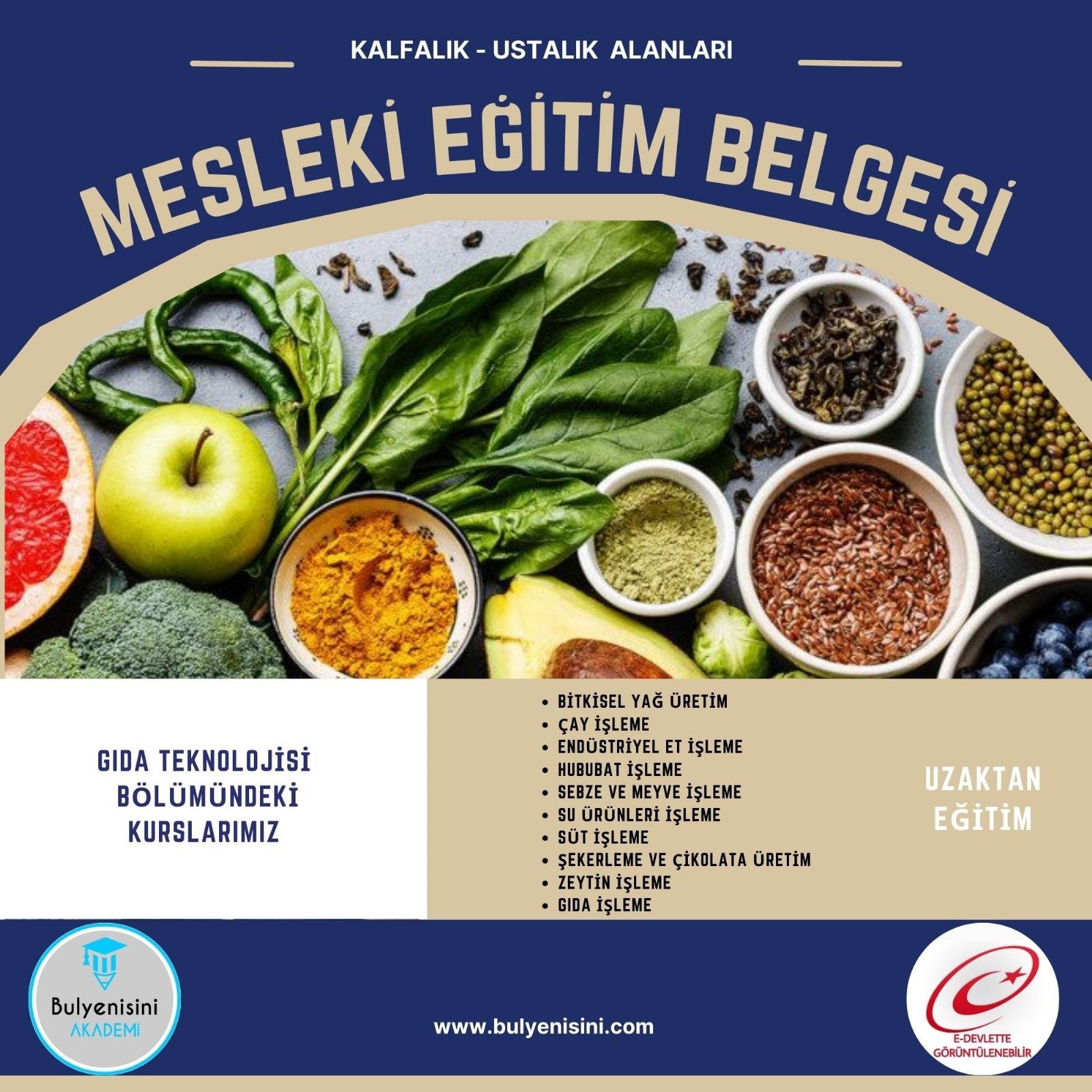 Süt İşleme Kalfalık & Ustalık Sertifika ve Eğitim Programı (2 Belge)