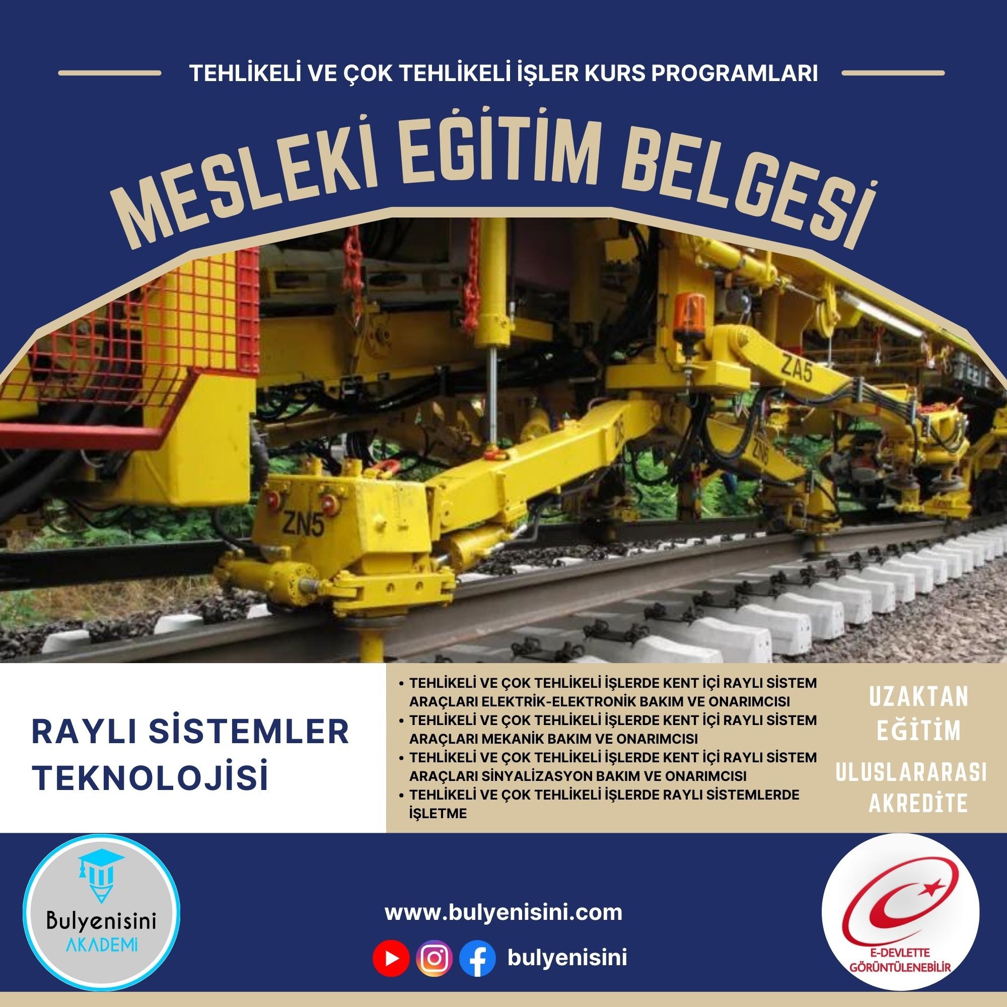 Tehlikeli Ve Çok Tehlikeli İşlerde Raylı Sistemlerde İşletme