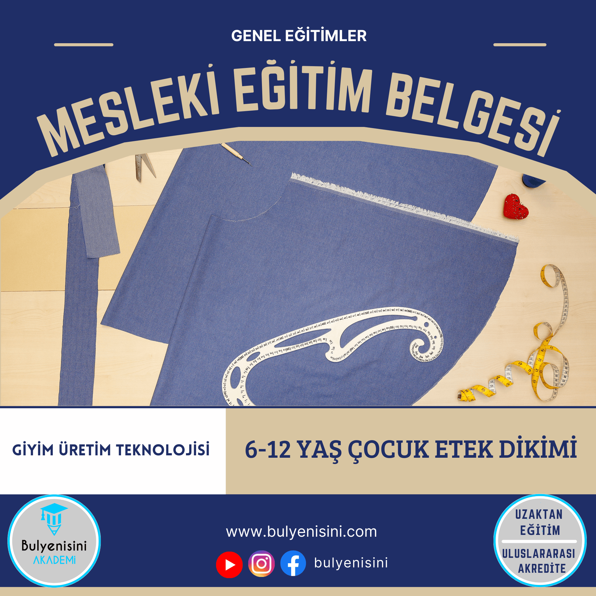 6-12 Yaş Çocuk Etek Dikimi Sertifika Programı