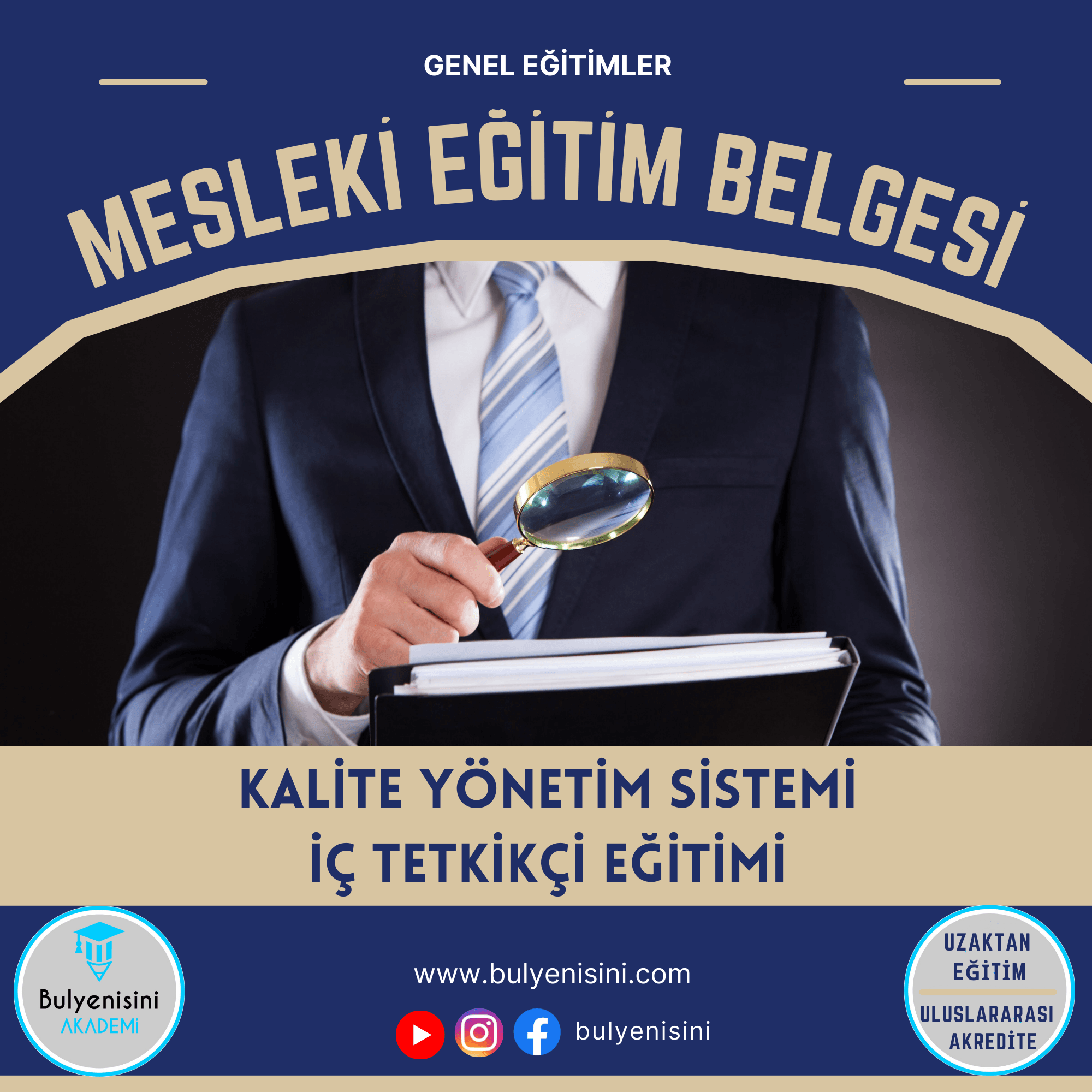 40 SAAT ISO 9001: 2015 KALİTE YÖNETİM SİSTEMİ İÇ TETKİKÇİ EĞİTİMİ