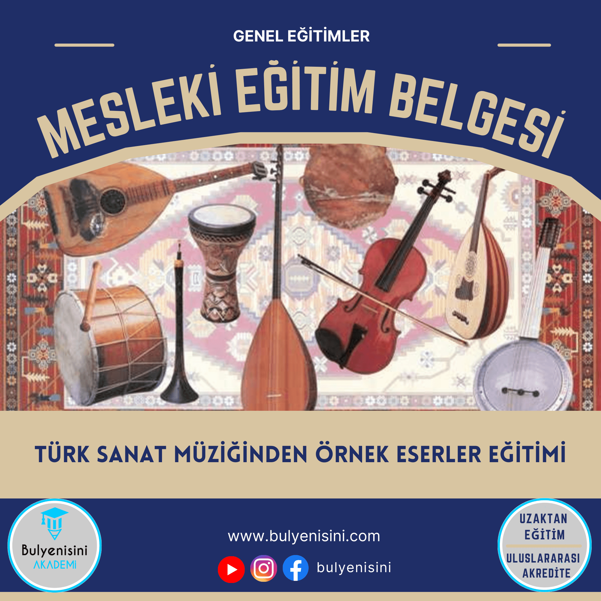 TÜRK SANAT MÜZİĞİNDEN ÖRNEK ESERLER EĞİTİMİ