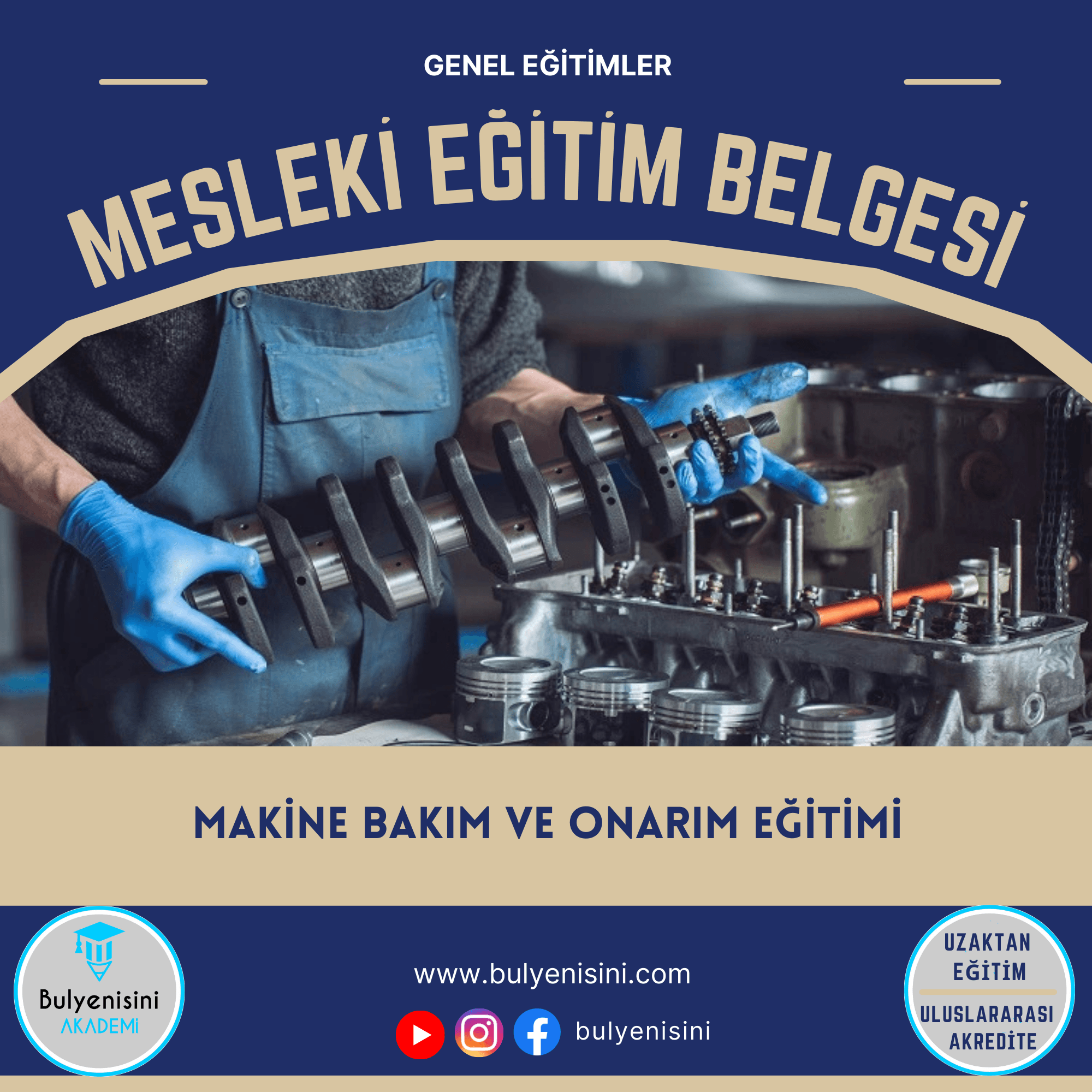 Makine Bakım Onarım Kalfalık & Ustalık Sertifika ve Eğitim Programı (2 Belge)